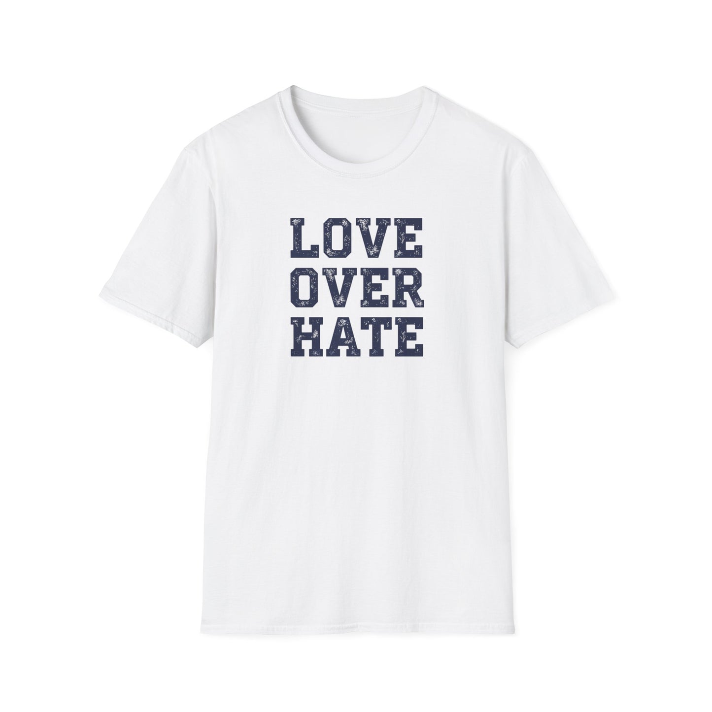 Love Over Hate T-Shirt – Inspirational Christian Shirt, Positive Message Tee, Motivational Faith Apparel