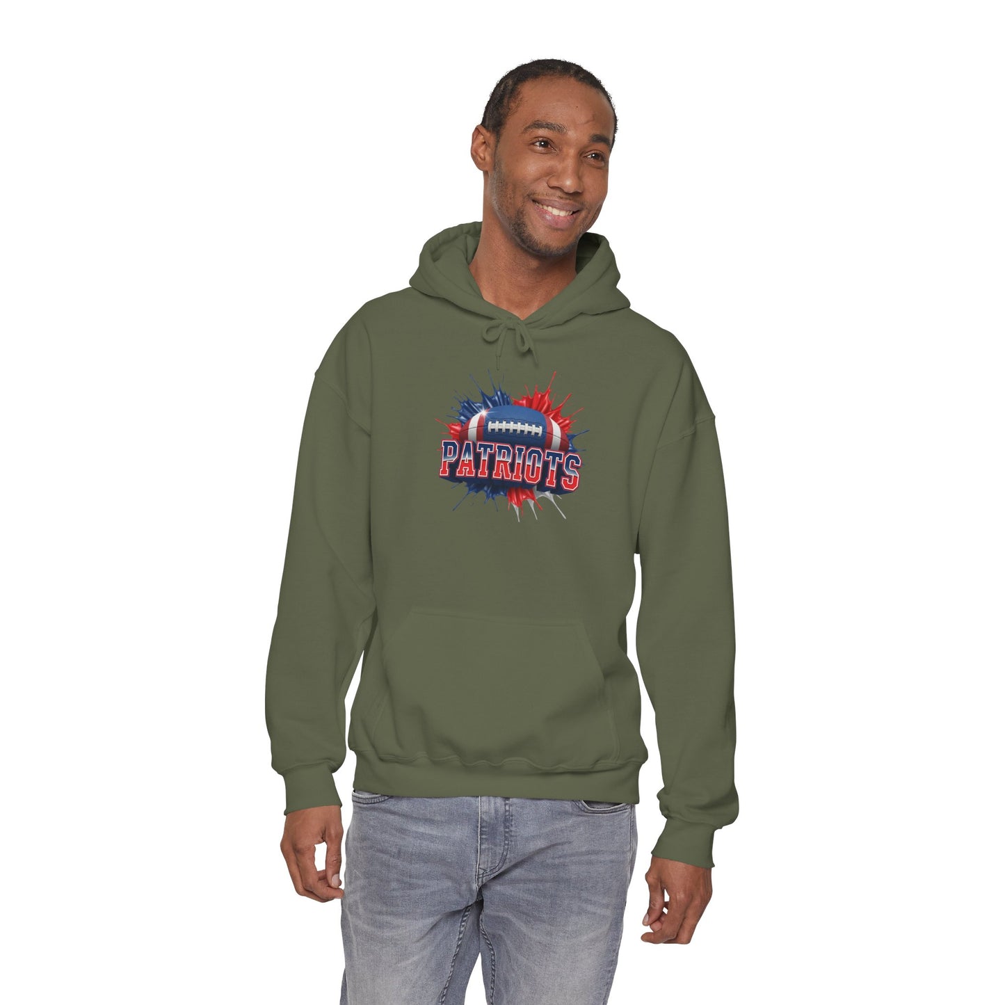 New England Football Hoodie, New England Team Hoodie, Football Gift for New England Fans, Game Day Sports Fan Apparel, Football Fan Gift