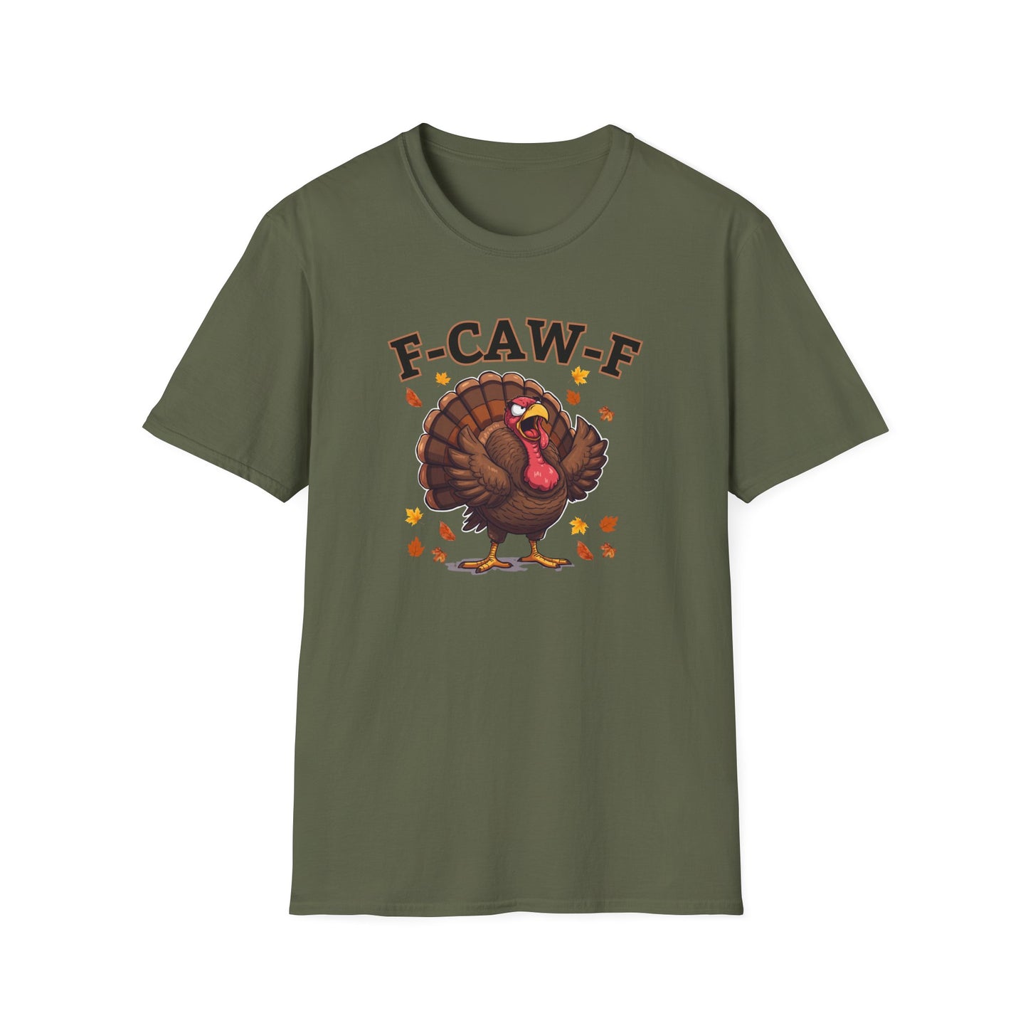 Funny Turkey F-CAW-F T-Shirt, Thanksgiving Shirt, Turkey Day Tee, Humorous Fall Top, Thanksgiving Apparel, Gift for him, Gift for her