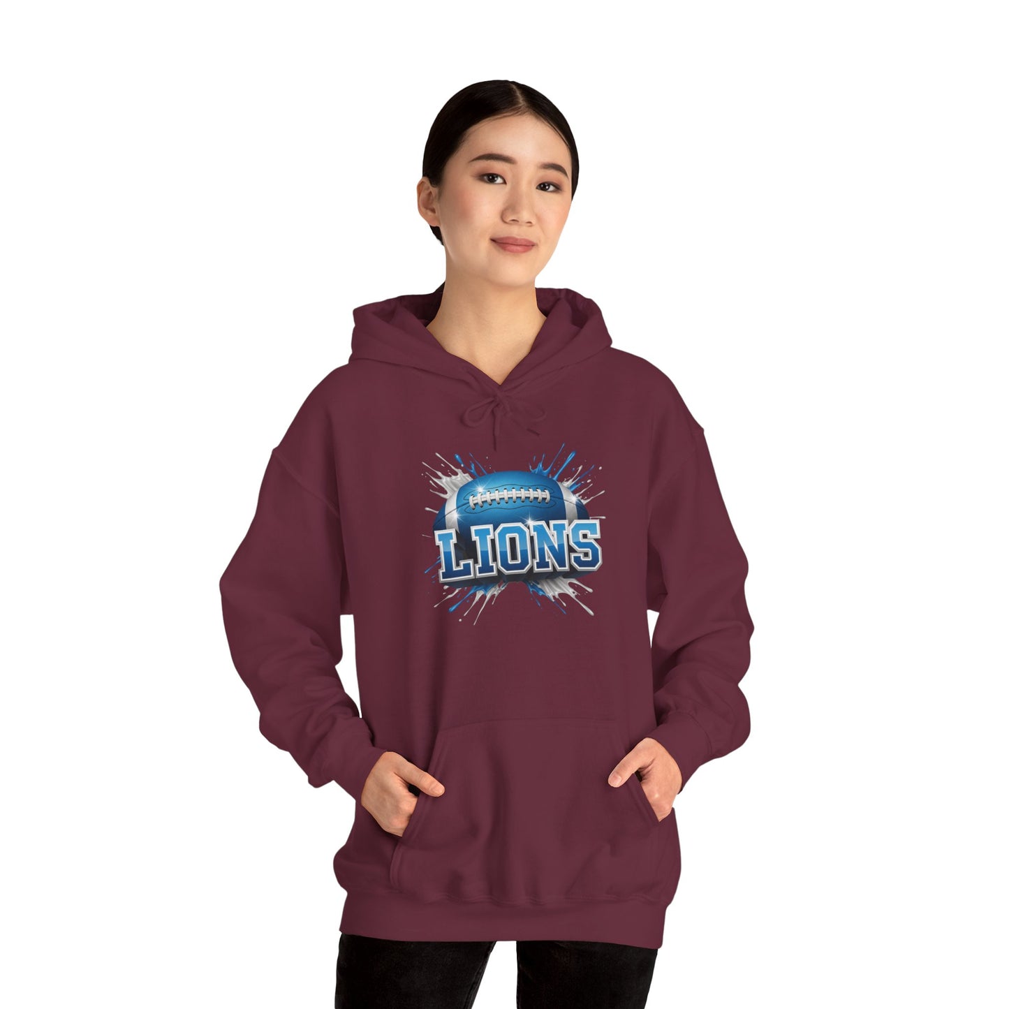 Detroit Football Hoodie, Detroit Team Hoodie, Football Gift for Detroit Fans, Game Day Sports Fan Apparel, Football Fan Gift