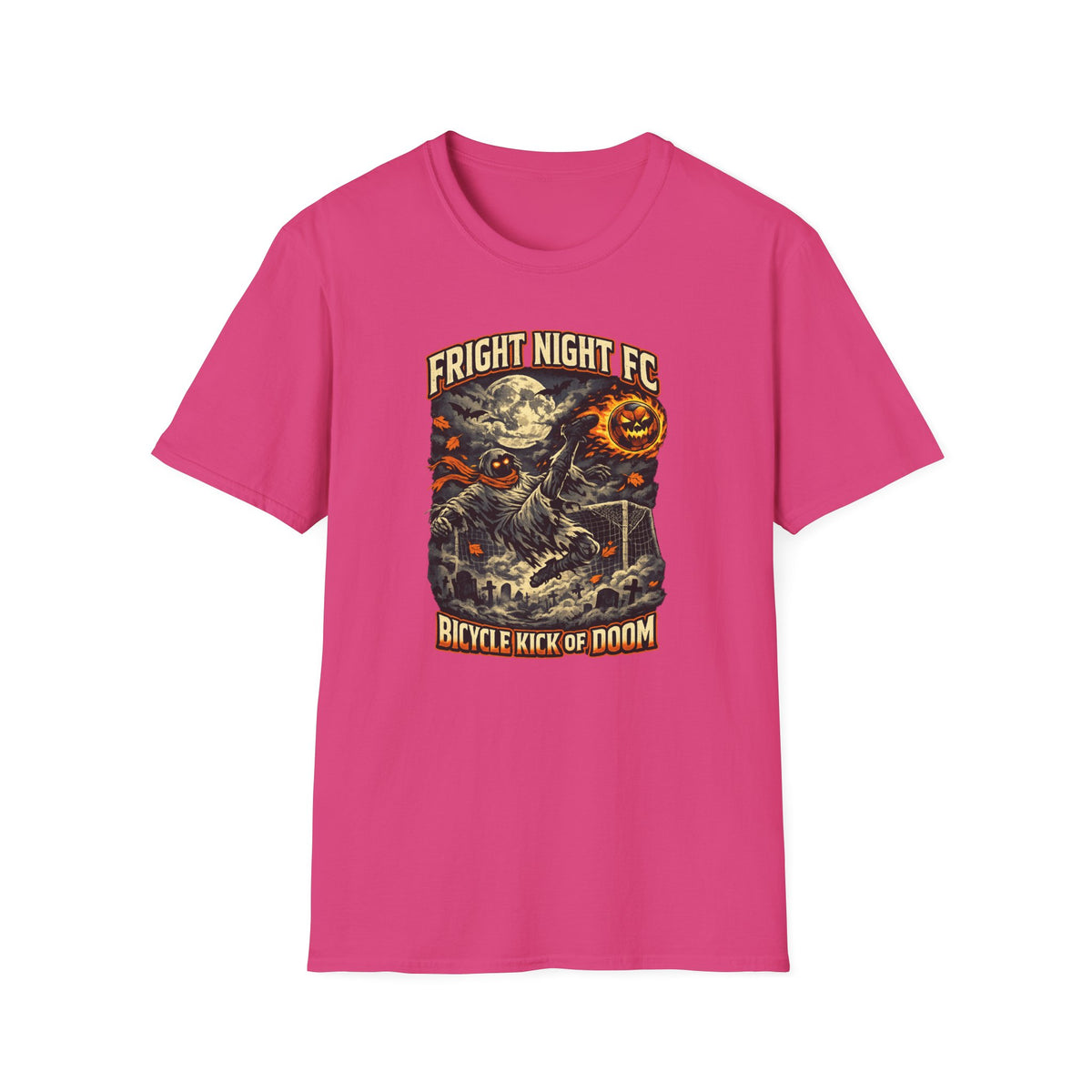 Halloween Soccer Shirt, Fright Night FC Tee, Mummy Soccer T-Shirt, Pumpkin Soccer Ball Shirt, Fall Sports Gift