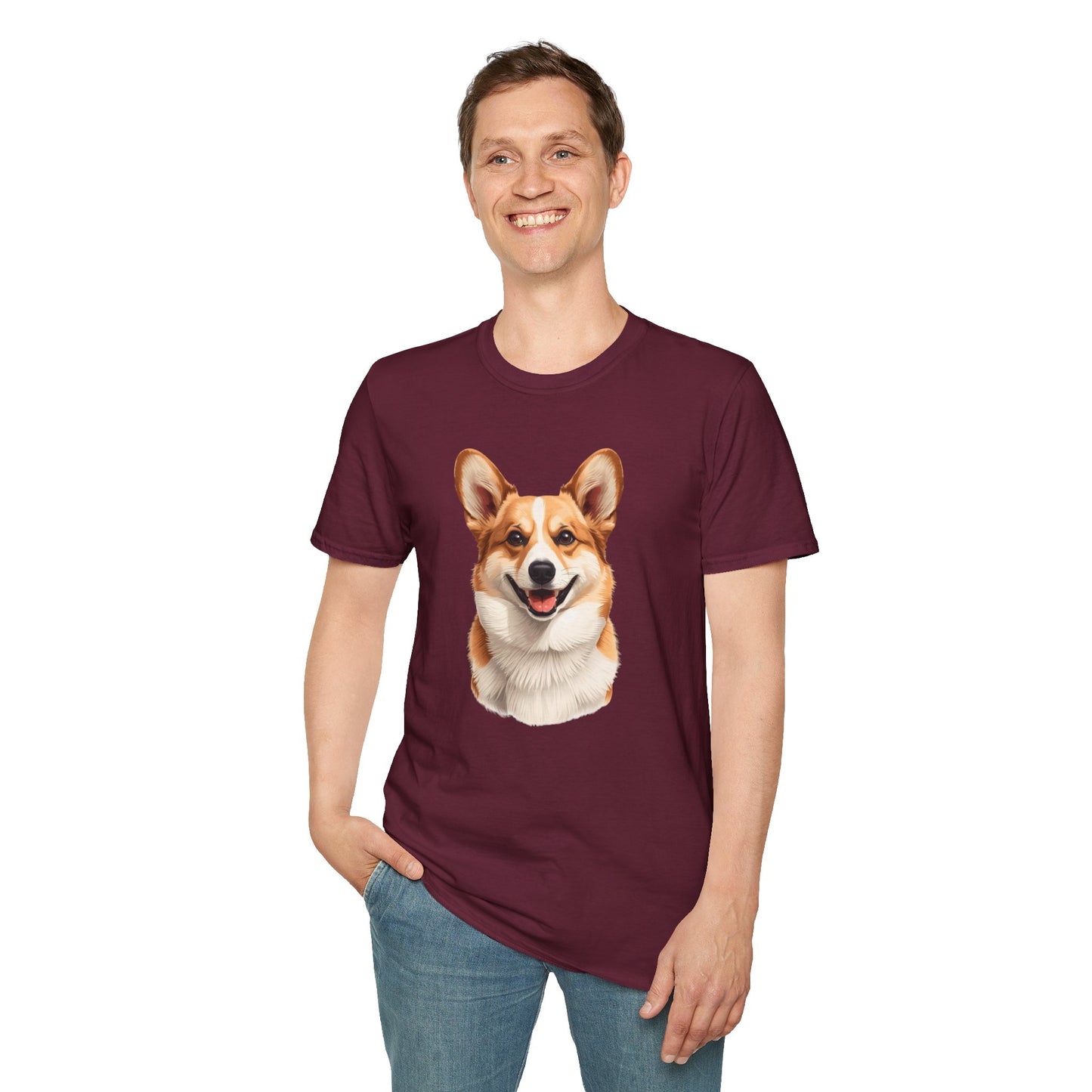 Corgi Dog Portrait Shirt – Corgi Dog Lover Gift, Cute Dog Mom Tee, Dog Dad Shirt, Pet Breed Apparel