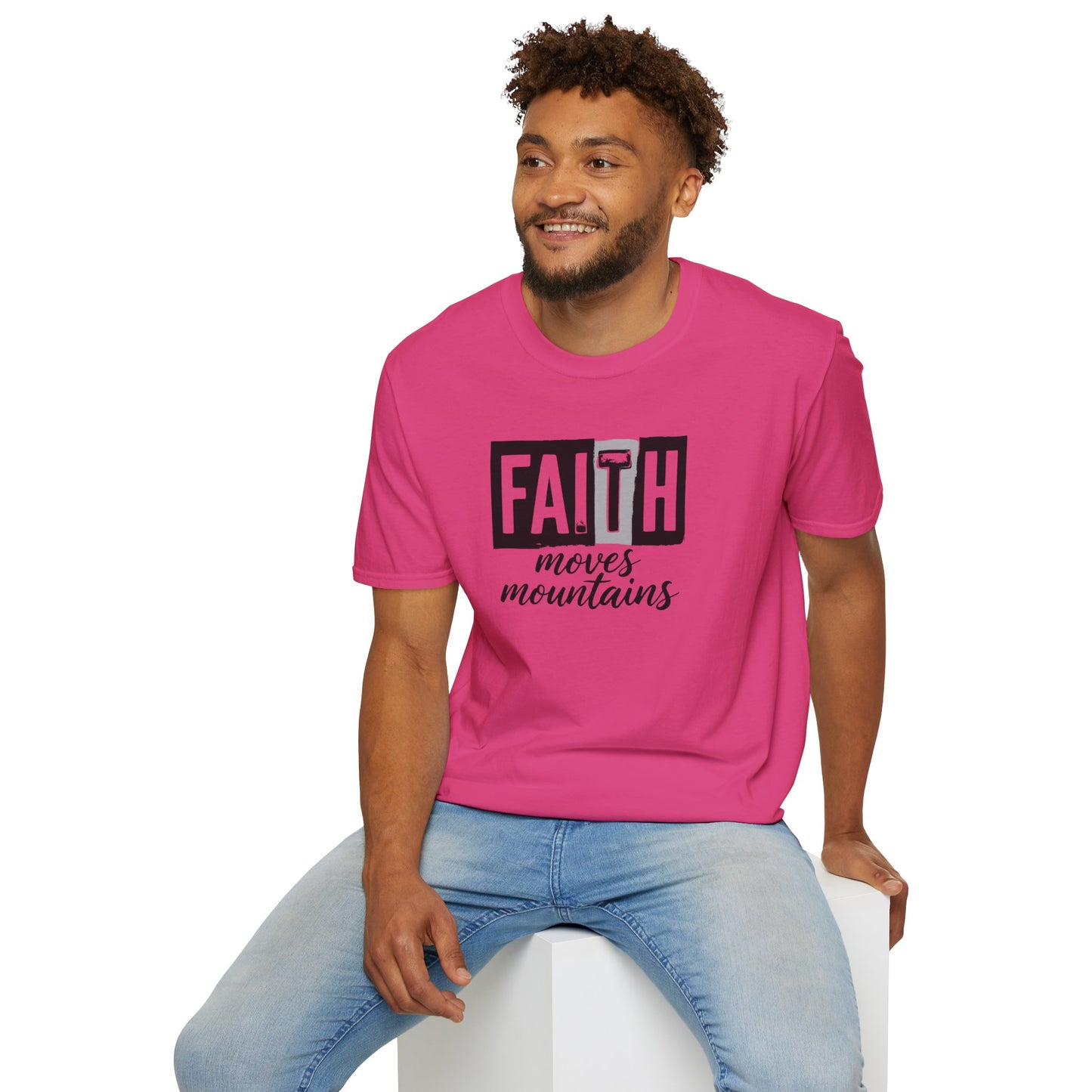 Faith Moves Mountains T-Shirt – Inspirational Christian Shirt, Bible Verse Faith Tee, Motivational Religious Apparel