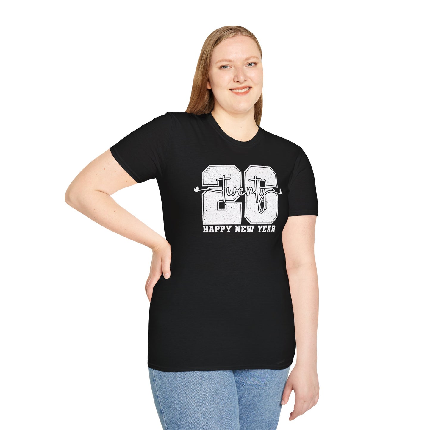 Happy New Year 2026 T-Shirt – Distressed Varsity 26 Twenty New Year Shirt, Retro College Style NYE Tee, New Year’s Eve Party Graphic Top
