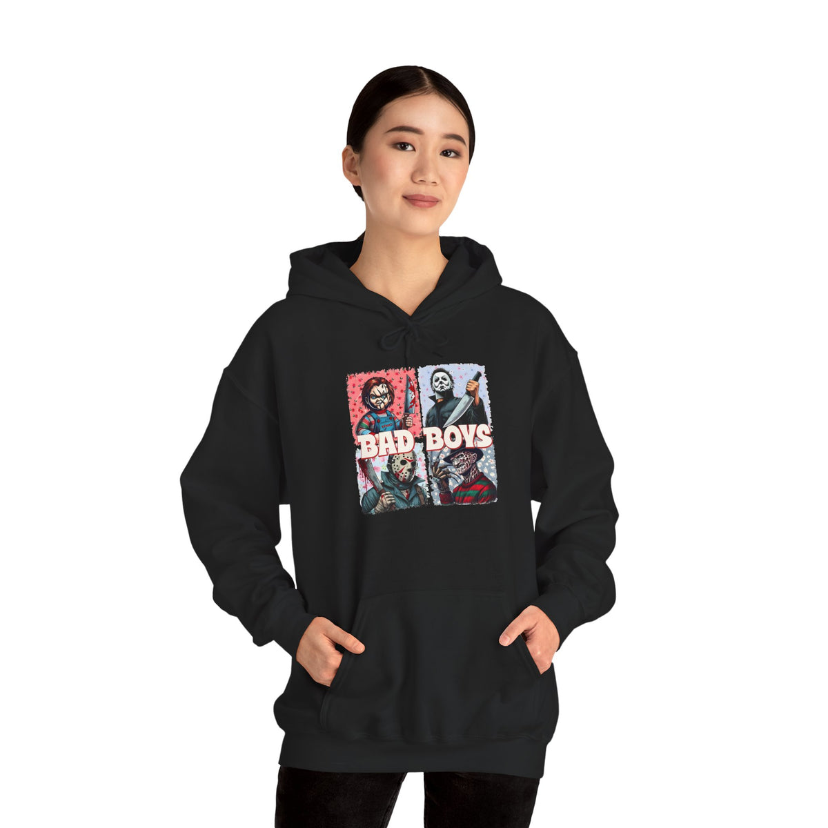 Horror Movie Villains Halloween Bad Boys Unisex Hoodie, Scary Movie Pullover, Horror Movie Sweatshirt, Halloween Costume Hoodie
