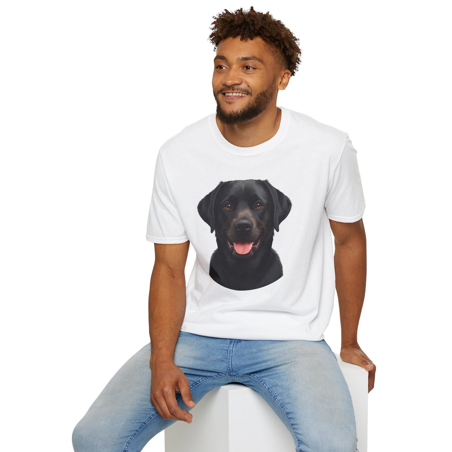 Labrador Retriever Dog Portrait Shirt – Black Lab Dog Lover Gift, Cute Dog Mom Tee, Dog Dad Shirt, Pet Breed Apparel