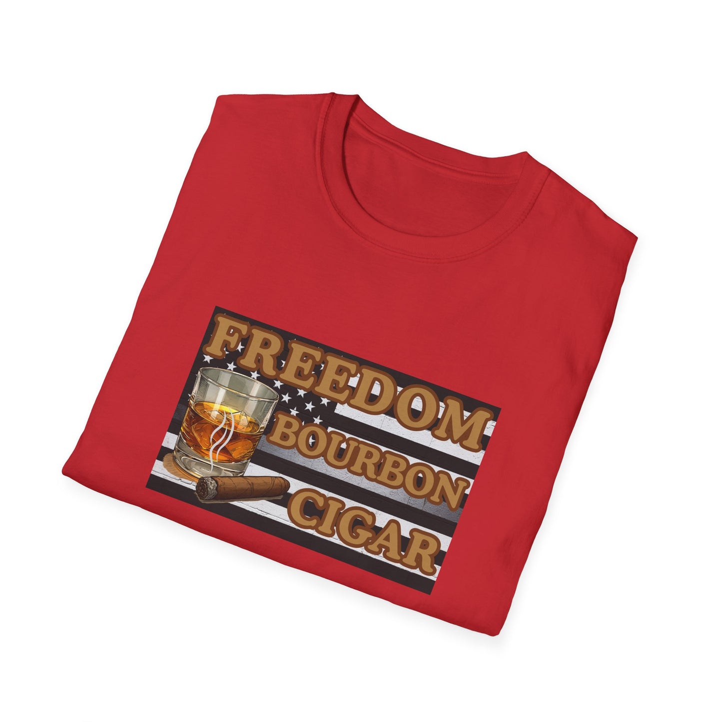 Freedom Bourbon Cigar T-Shirt, BBQ Pool Party Shirt, Fathers Day Gift, Relaxation Leisure, Cigar lover Gift, Cigar Aficionado, Bourbon Gift