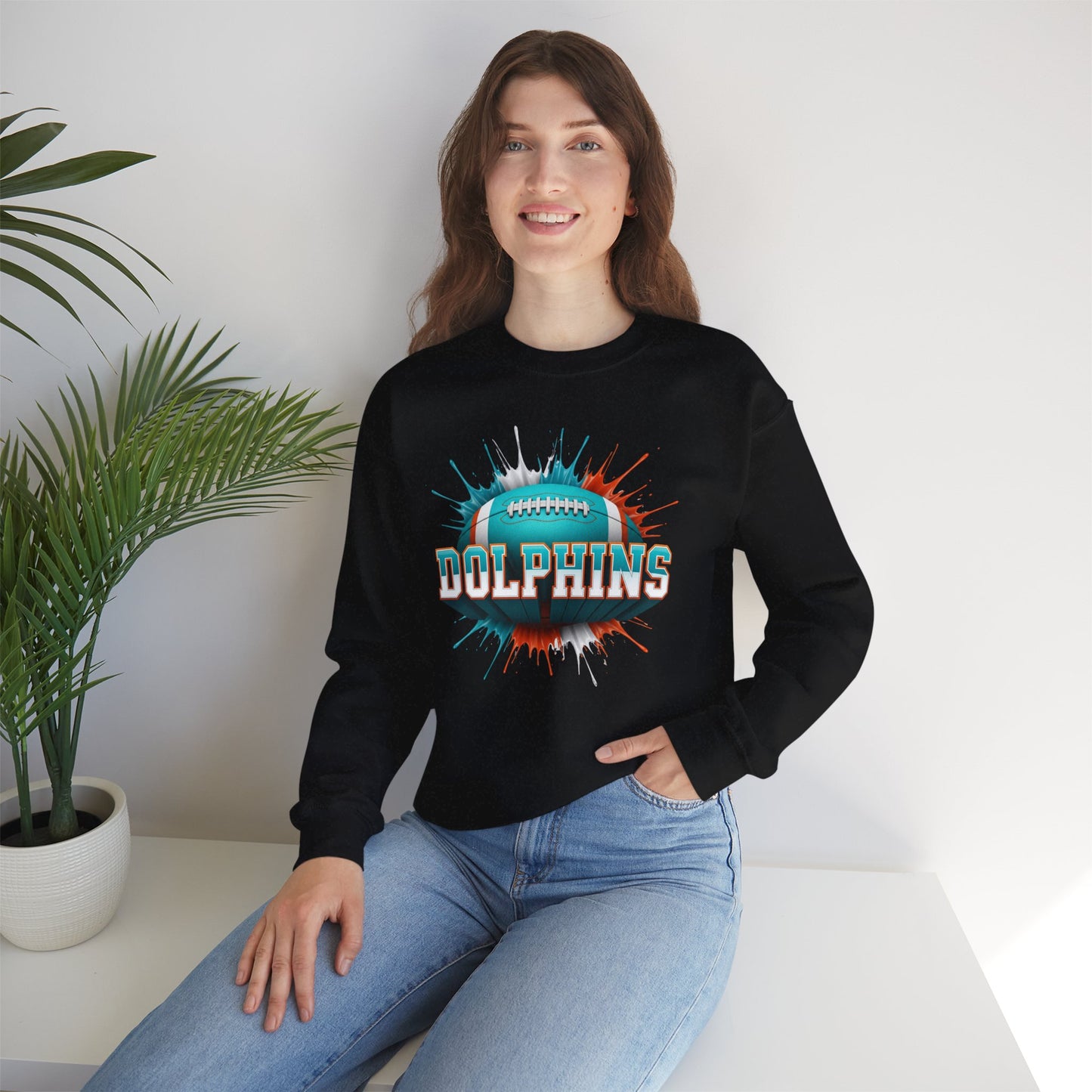 Miami Football Sweatshirt, Miami Team Sweatshirt, Football Gift for Miami Fans, Game Day Sports Fan Football Apparel