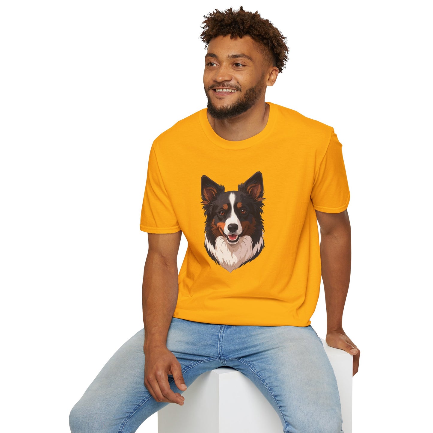 Border Collie Dog Portrait Shirt – Border Collie Dog Lover Gift, Cute Dog Mom Tee, Dog Dad Shirt, Pet Breed Apparel