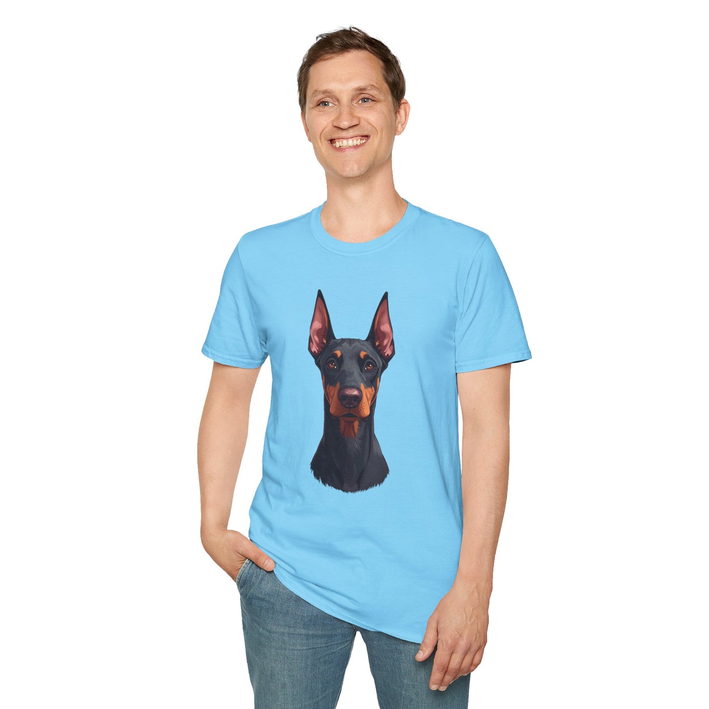 Doberman Dog Portrait Shirt – Doberman Dog Lover Gift, Cute Dog Mom Tee, Dog Dad Shirt, Pet Breed Apparel