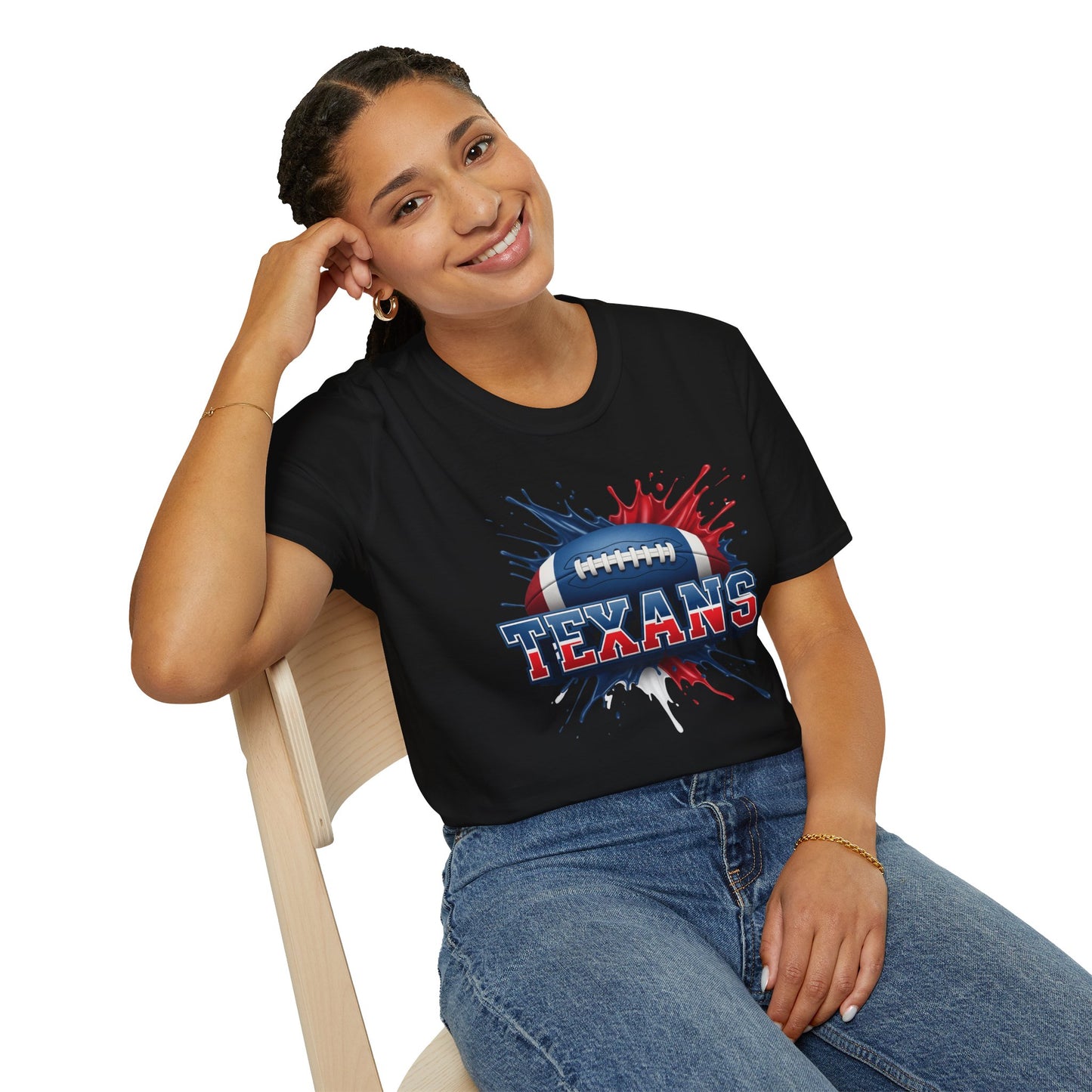 Houston Football Unisex T-Shirt, Houston Team Tee, Football Gift for Houston Fans, Game Day Shirt, Sports Fan Apparel, Football Tee