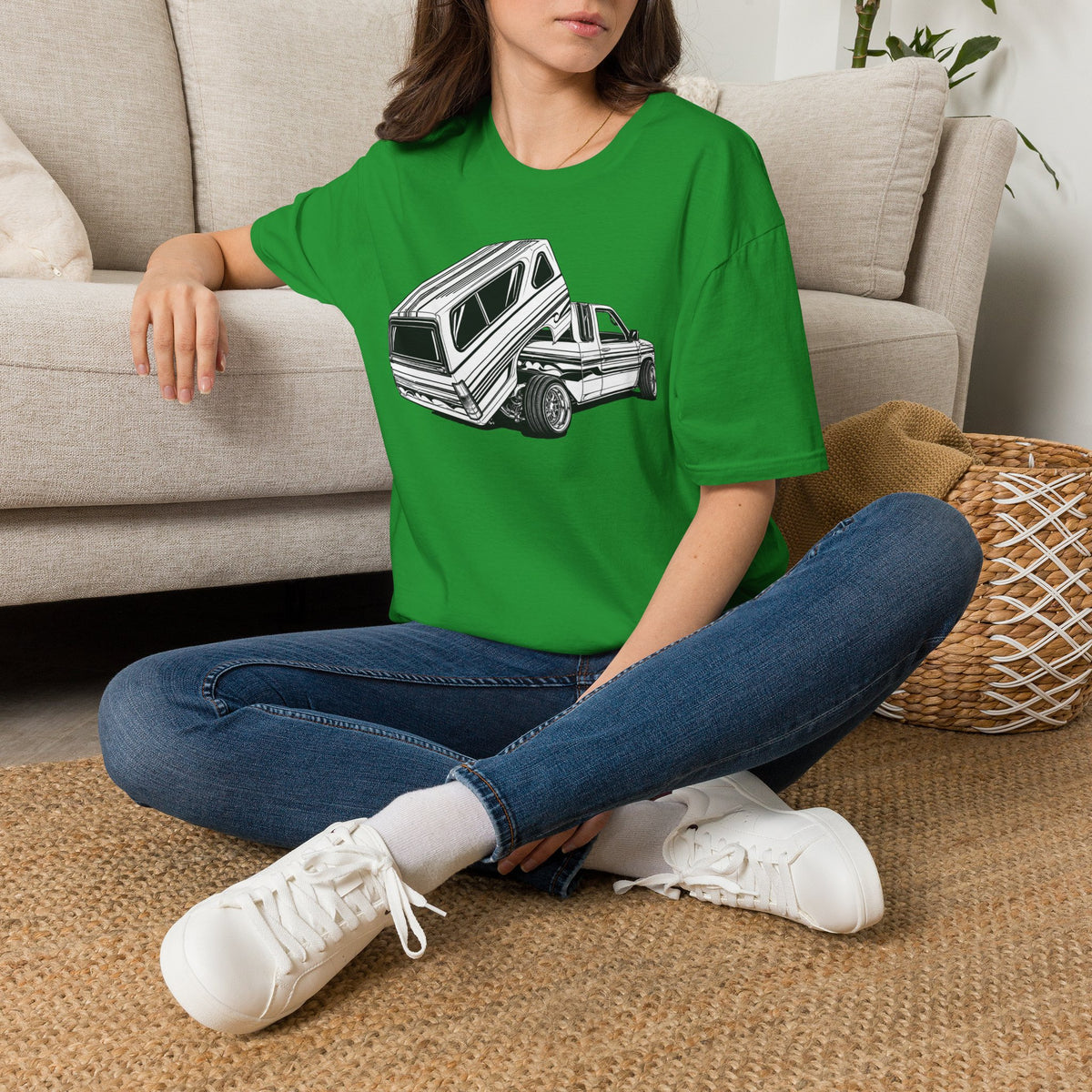 Mini Truck Lowrider Shirt, Lowrider Bed Dancer Truck T-Shirt, Custom Lowered Truck Tee, Car Enthusiast Gift