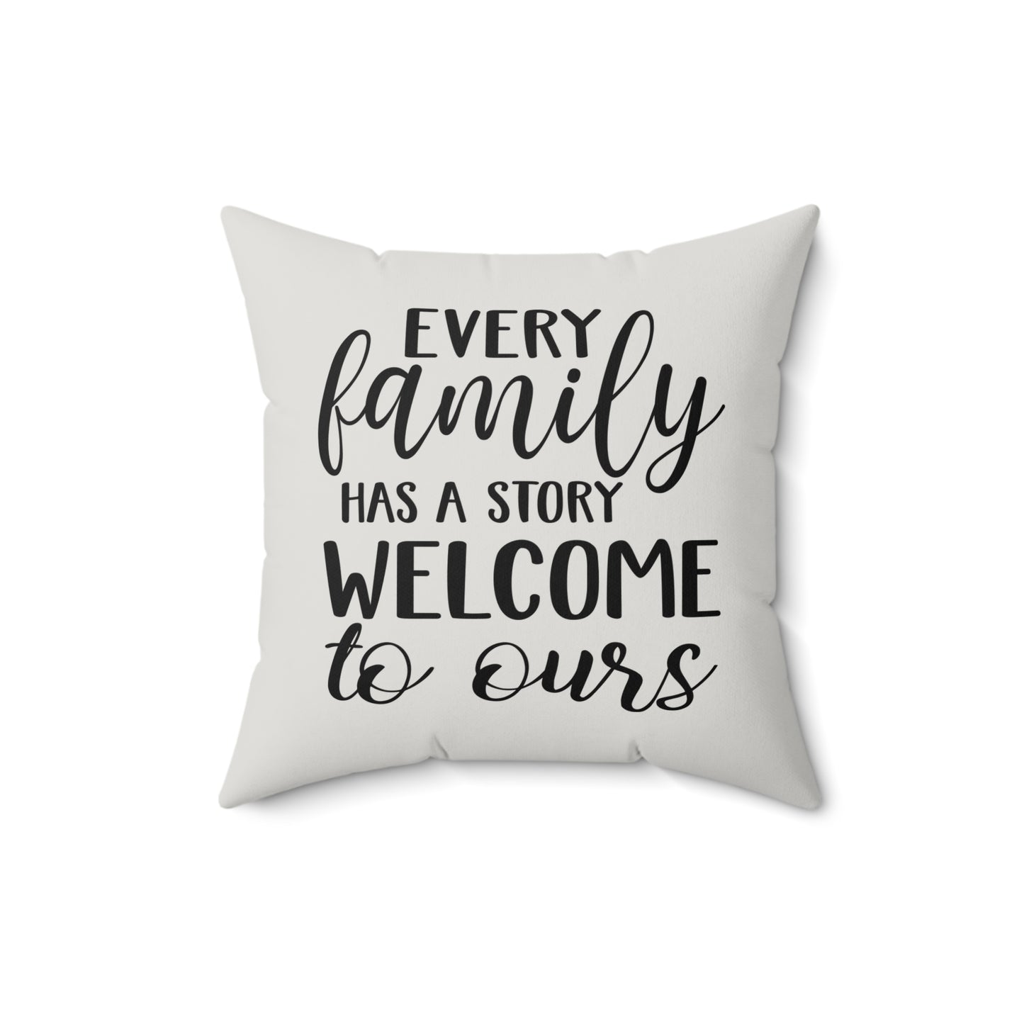Family Quote Pillow, Faux Suede Throw Cushion for Home Decor, Gift for friends and family, Living Room Accent, Couch Pillow