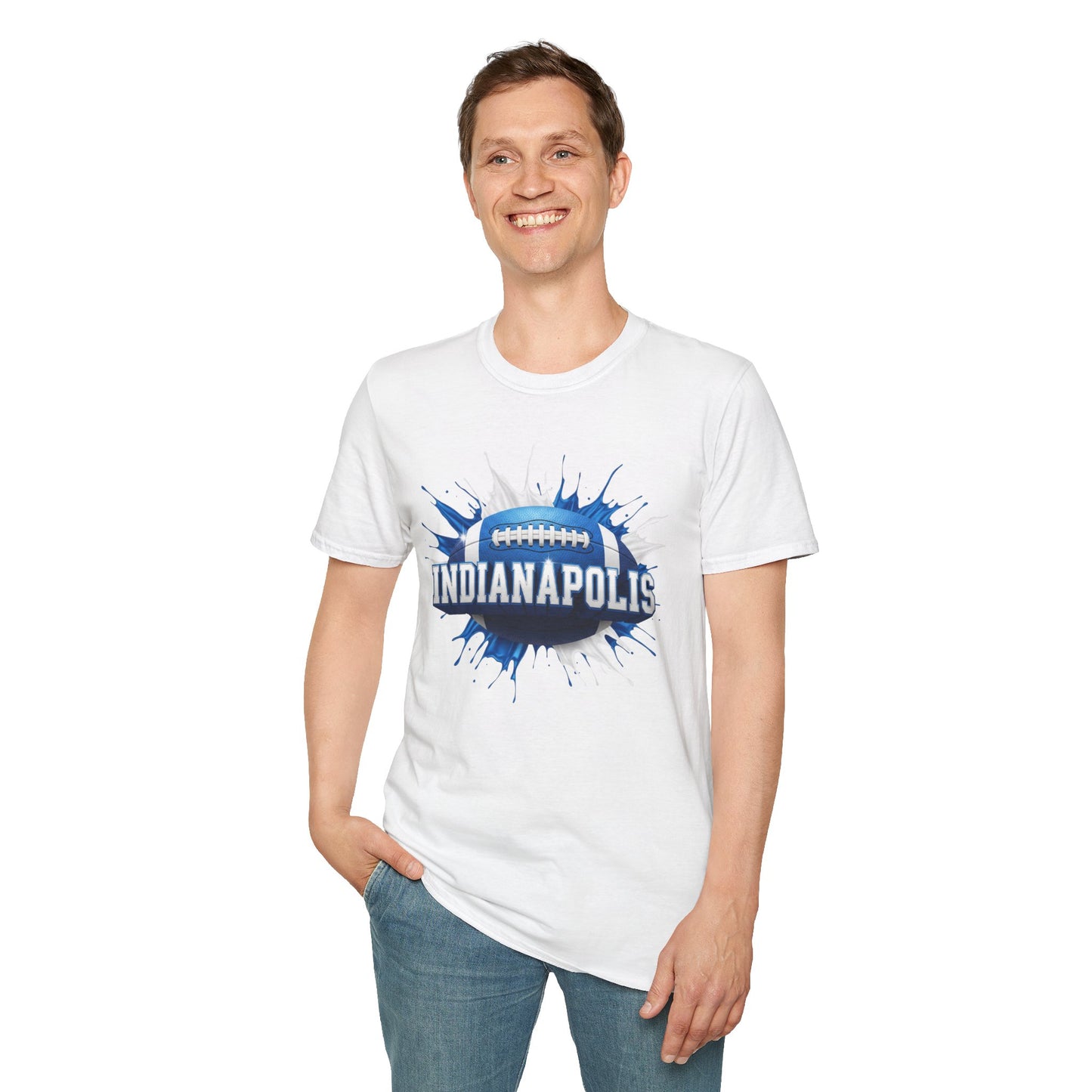 Indianapolis Football Unisex T-Shirt, Indianapolis Team Tee, Football Gift for Indianapolis Fans, Game Day Shirt, Sports Fan Apparel Tee