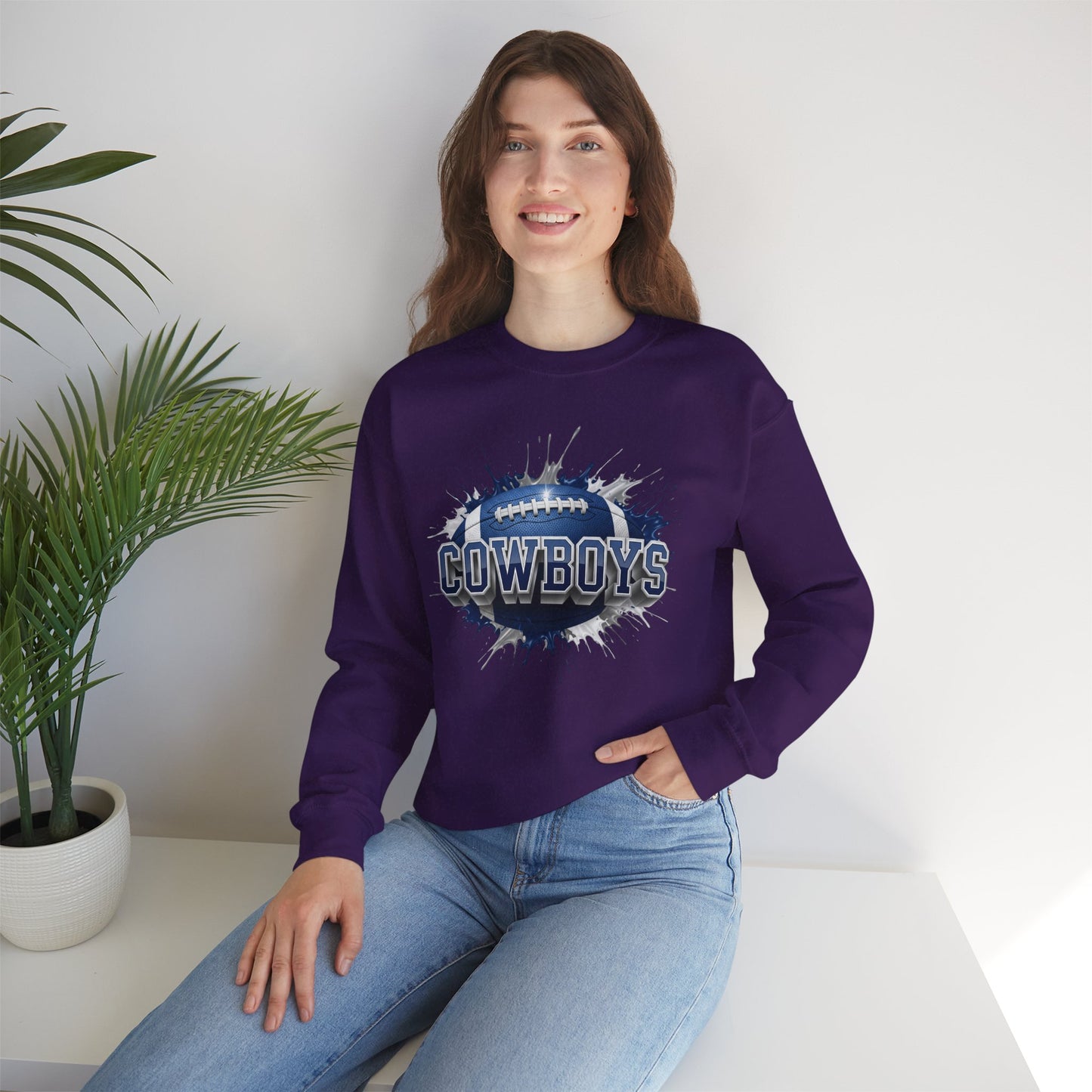 Dallas Football Sweatshirt, Dallas Team Sweatshirt, Football Gift for Dallas Fans, Game Day Sports Fan Football Apparel