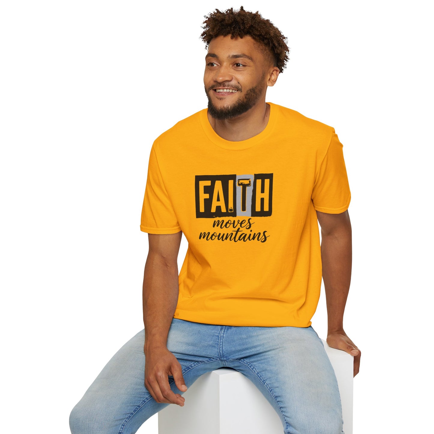 Faith Moves Mountains T-Shirt – Inspirational Christian Shirt, Bible Verse Faith Tee, Motivational Religious Apparel