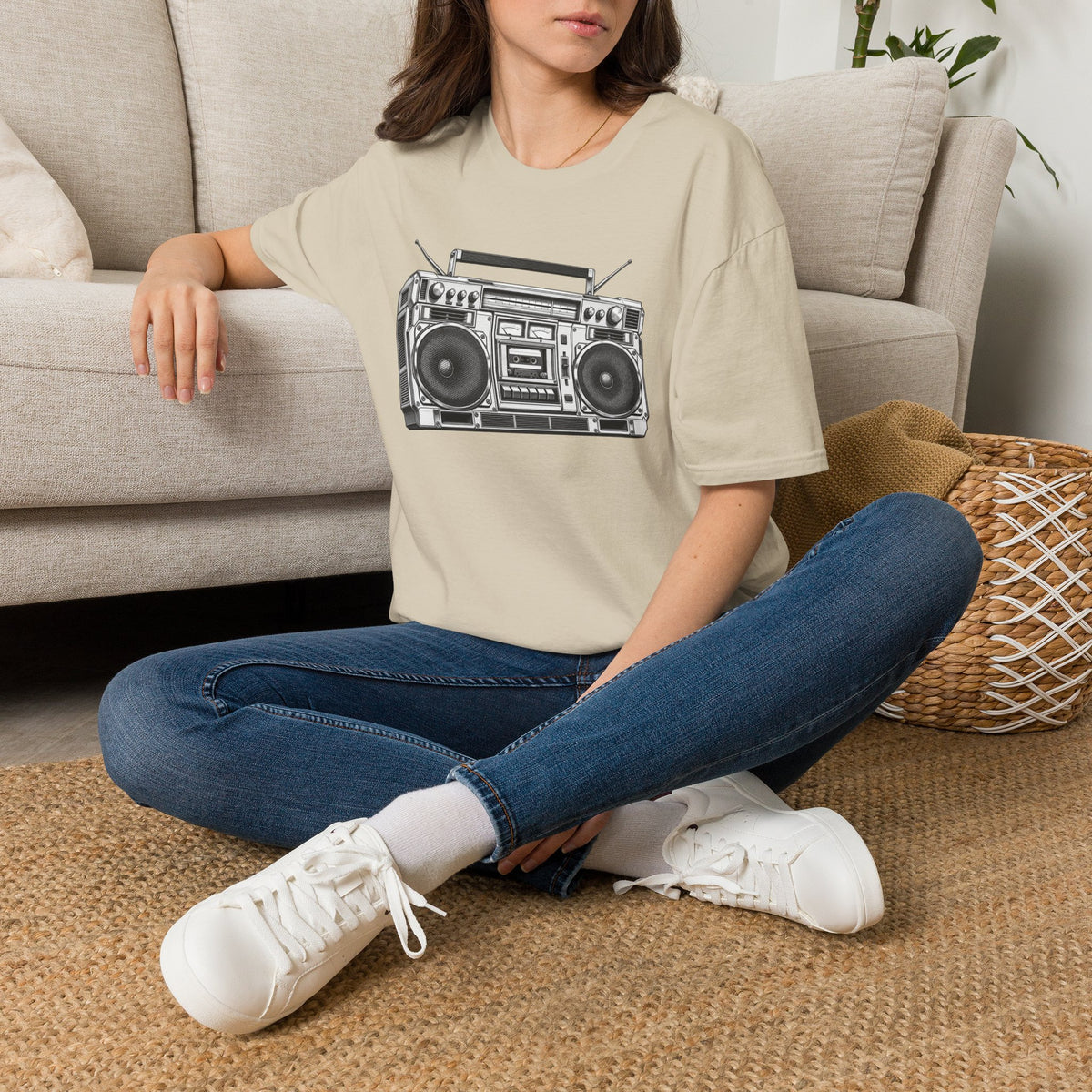 Boombox T-Shirt, Retro Music Shirt, Vintage Cassette Radio Tee, 80s 90s Nostalgia, Music Lover Gift