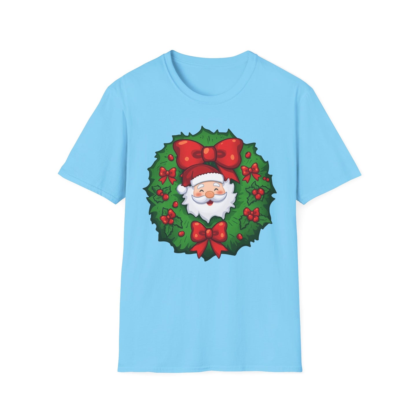 Santa Wreath Shirt, Family Christmas Shirts, Christmas T Shirt, Holiday Shirt, Cute Xmas Shirt for the family, Holiday Gift