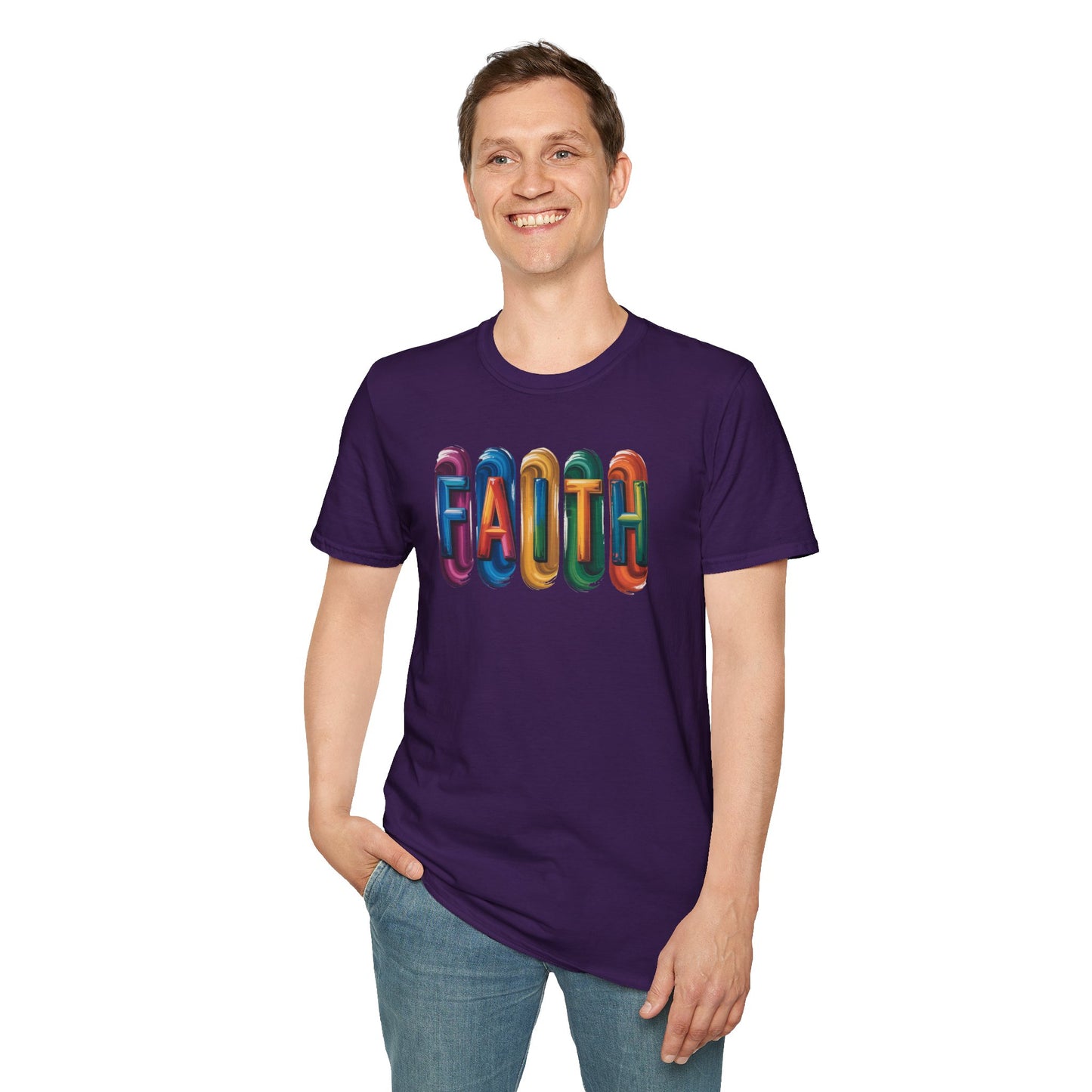 FAITH T-Shirt – Inspirational Christian Shirt for Men & Women, Colorful Faith Graphic Tee, Motivational Religious Apparel