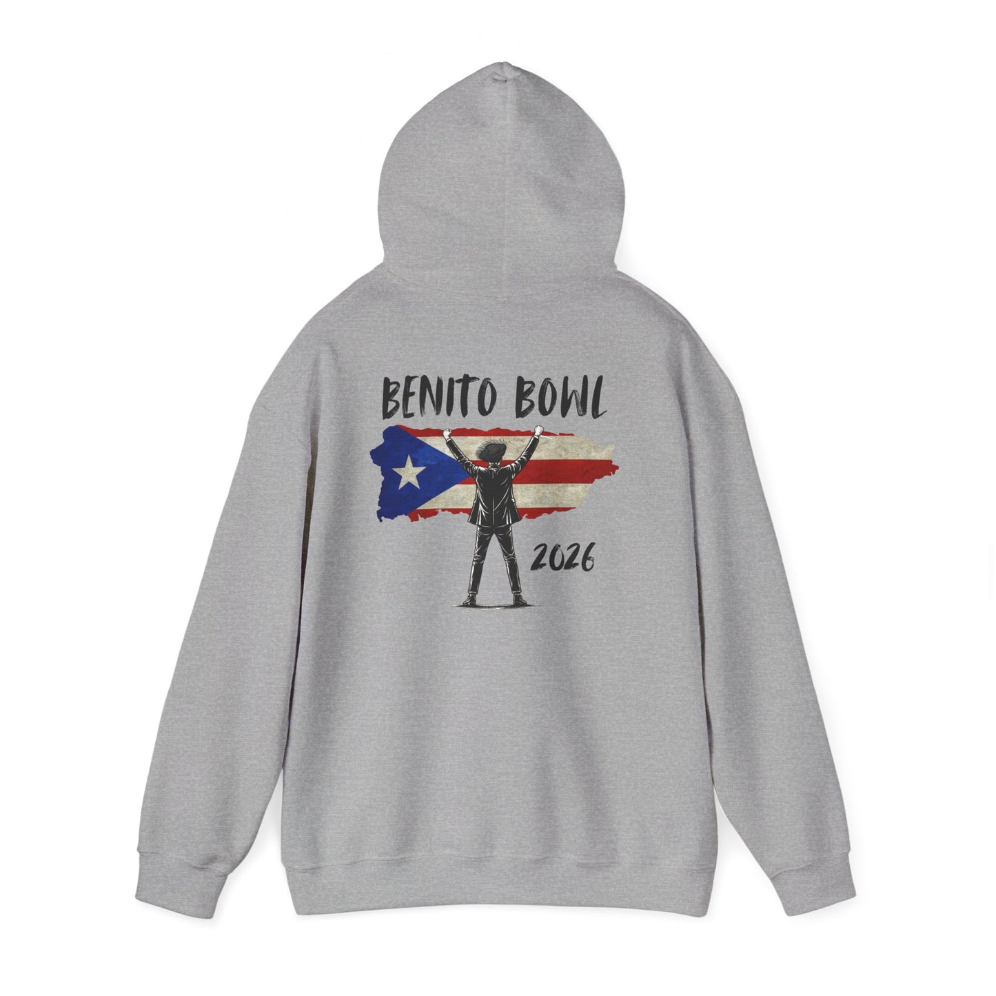 Benito Bowl PR Flag 2026 Hoodie, Benito Bowl XL, Football Fan Gift, Puerto Rico Boricua Heritage Culture Pride Hoodie