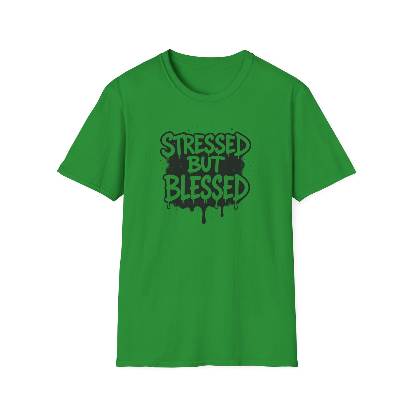 Stressed But Blessed T-Shirt – Inspirational Christian Quote Tee, Faith Graphic Shirt for Everyday Motivation