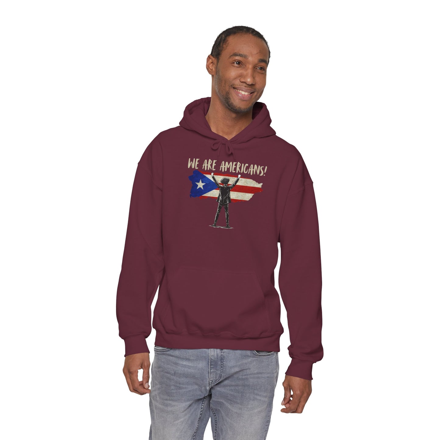 Benito We are Americans Hoodie, Benito Bowl, Football Fan Gift, Puerto Rico Boricua Heritage Culture Pride Hoodie