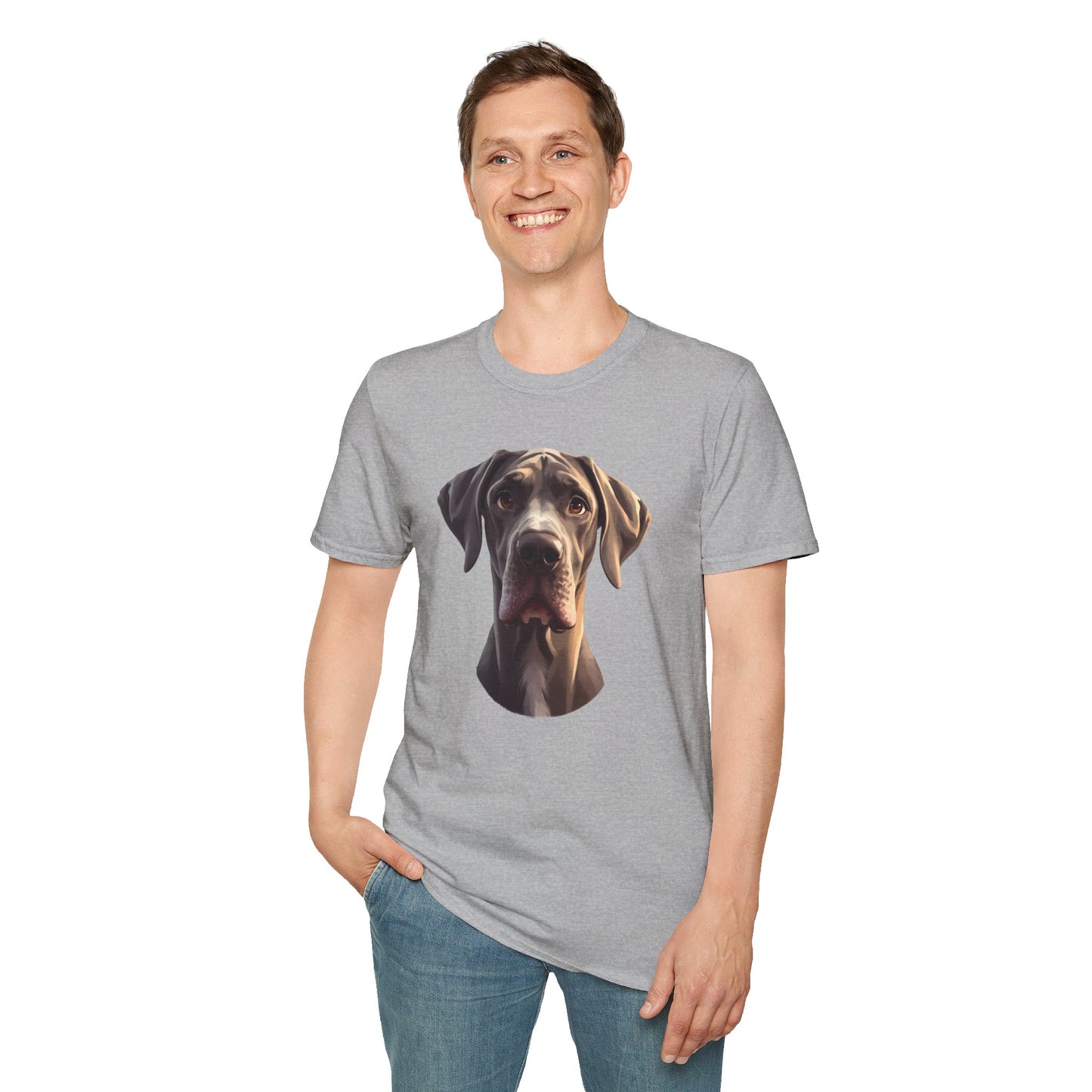 Great Dane Dog Portrait Shirt – Great Dane Dog Lover Gift, Cute Dog Mom Tee, Dog Dad Shirt, Pet Breed Apparel