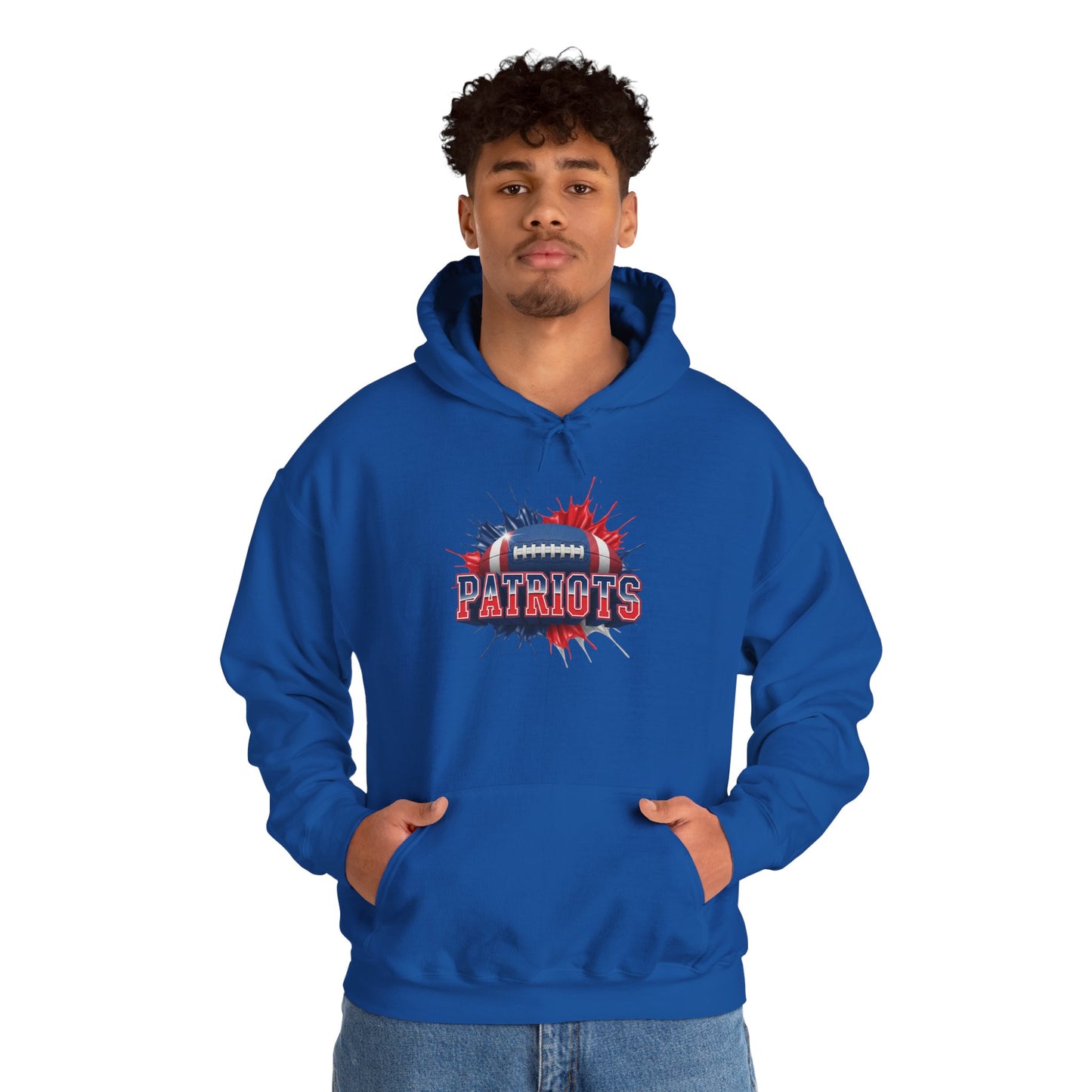 New England Football Hoodie, New England Team Hoodie, Football Gift for New England Fans, Game Day Sports Fan Apparel, Football Fan Gift