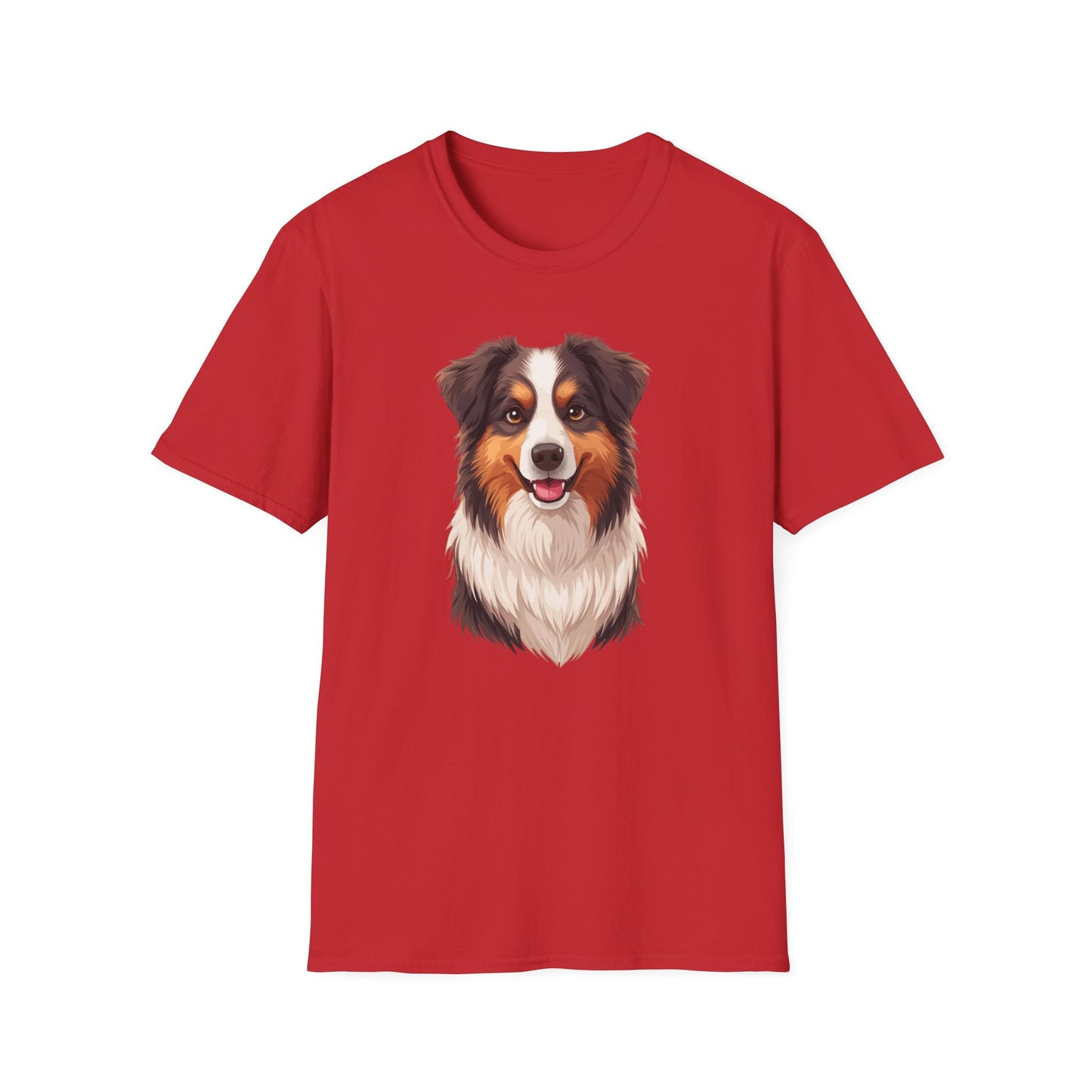 Australian Shepherd Dog Portrait Shirt – Aussie Dog Lover Gift, Cute Dog Mom Tee, Dog Dad Shirt, Pet Breed Apparel