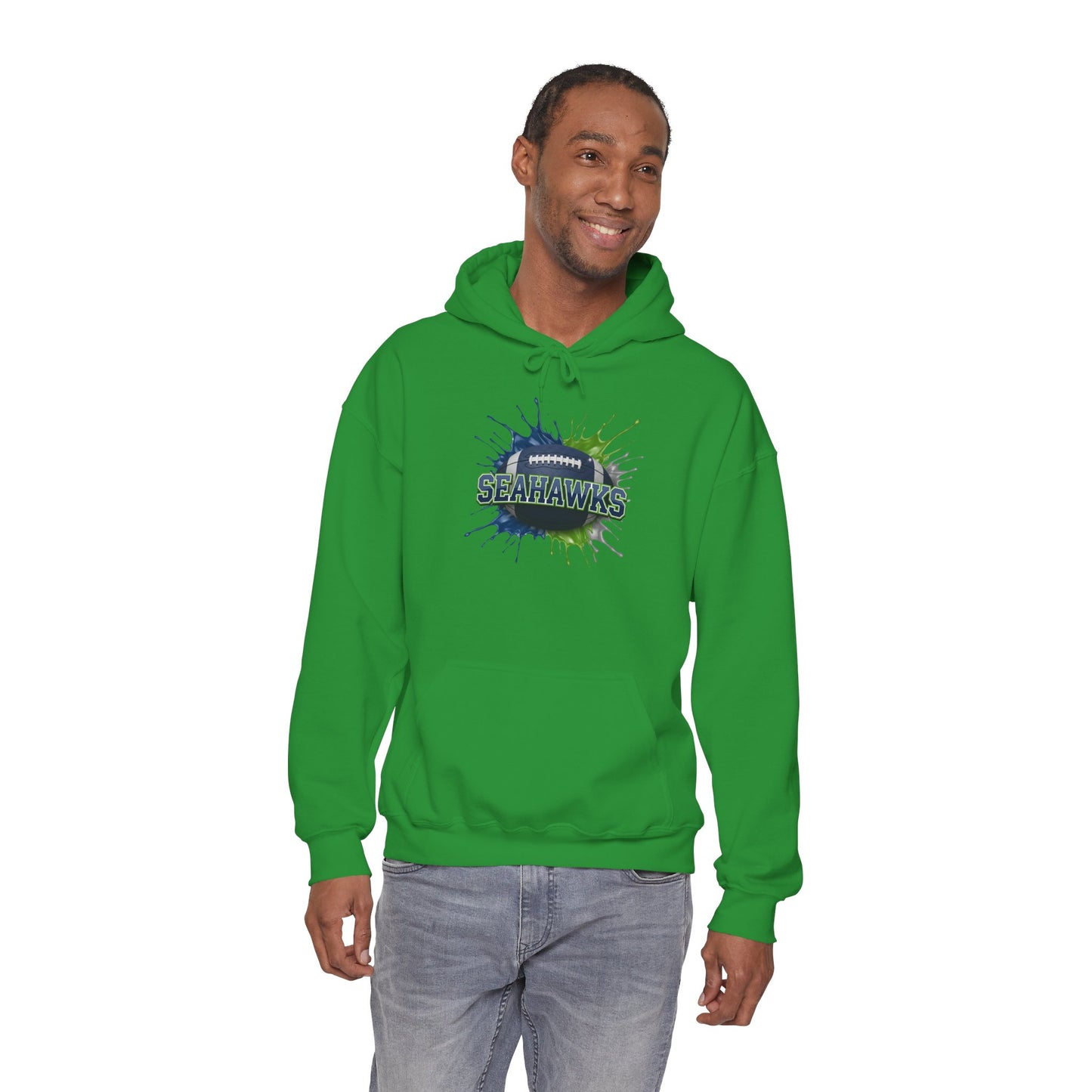 Seattle Football Hoodie, Seattle Team Hoodie, Football Gift for Seattle Fans, Game Day Sports Fan Apparel, Football Fan Gift