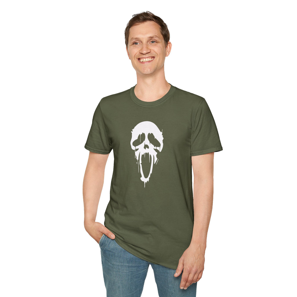 Scream Villain Ghost face Softstyle T-Shirt, Scream Scary Movie Tee, Halloween Shirt, Horror Movie Gift, Ghost Horror Gift