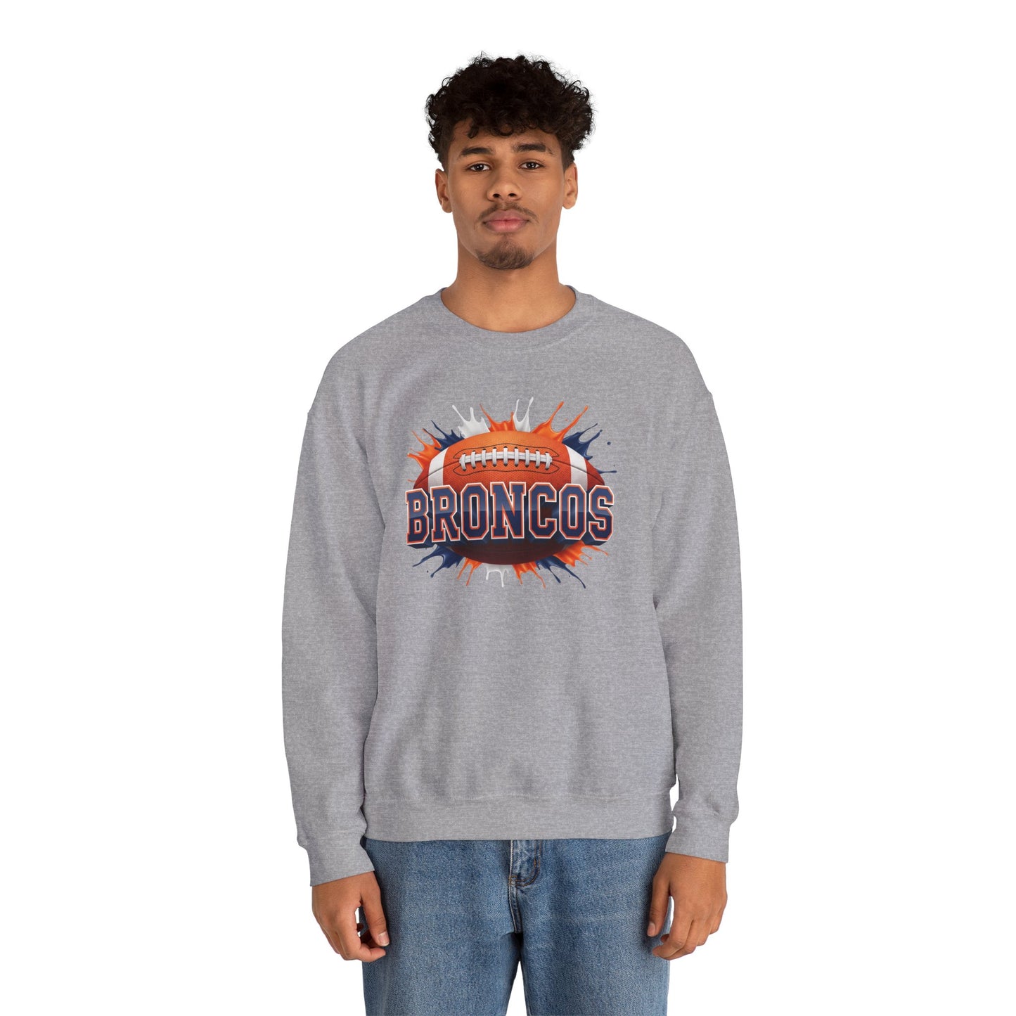 Denver Football Sweatshirt, Denver Team Sweatshirt, Football Gift for Denver Fans, Game Day Sports Fan Football Apparel