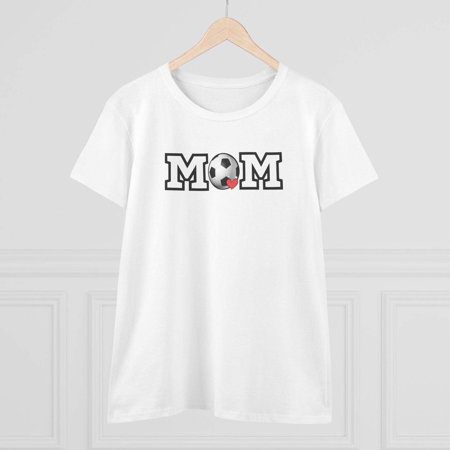Soccer Mom Shirt, Sports Mom Gift, Cotton T-Shirt, Soccer Fan Apparel, Mother's Day Tee, Mom loves Soccer, Sports Mom