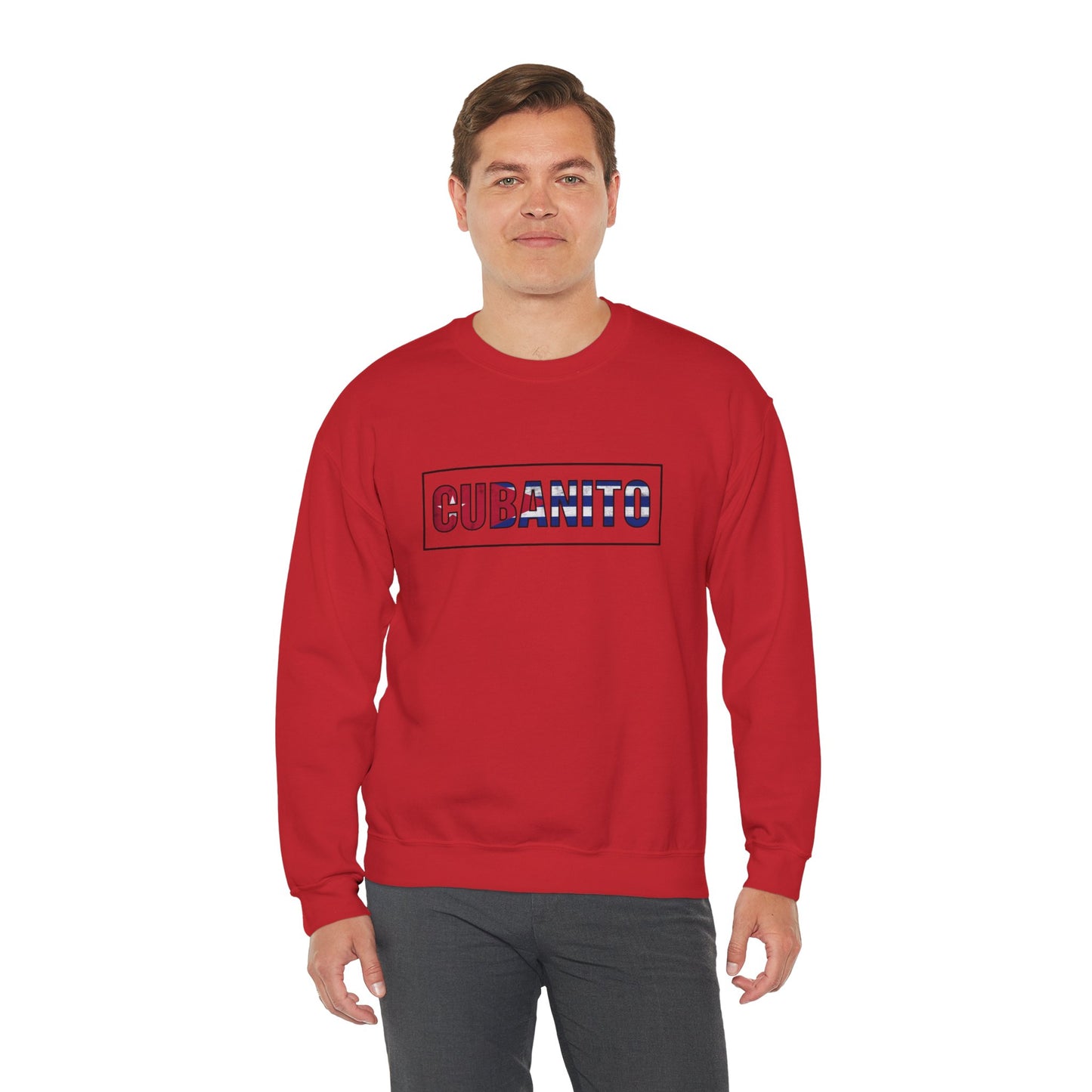 CUBANITO Sweatshirt – Cuban Flag Sweatshirt for Men, Latino Pride Sweatshirt, Cuba Heritage Top, Cuban Culture Graphic Sweatshirt
