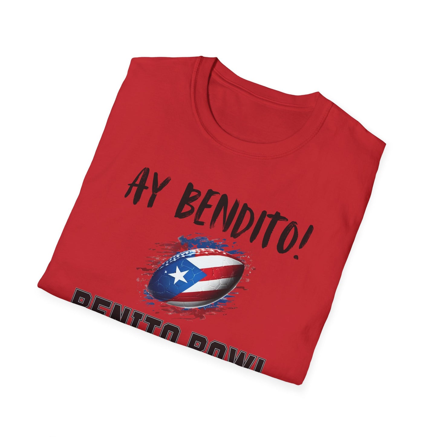 Ay Bendito! Benito Bowl T-Shirt, Halftime Benito Shirt, Football Fan Gift, Benito Tee, Puerto Rico Heritage Boriqua Pride Gift