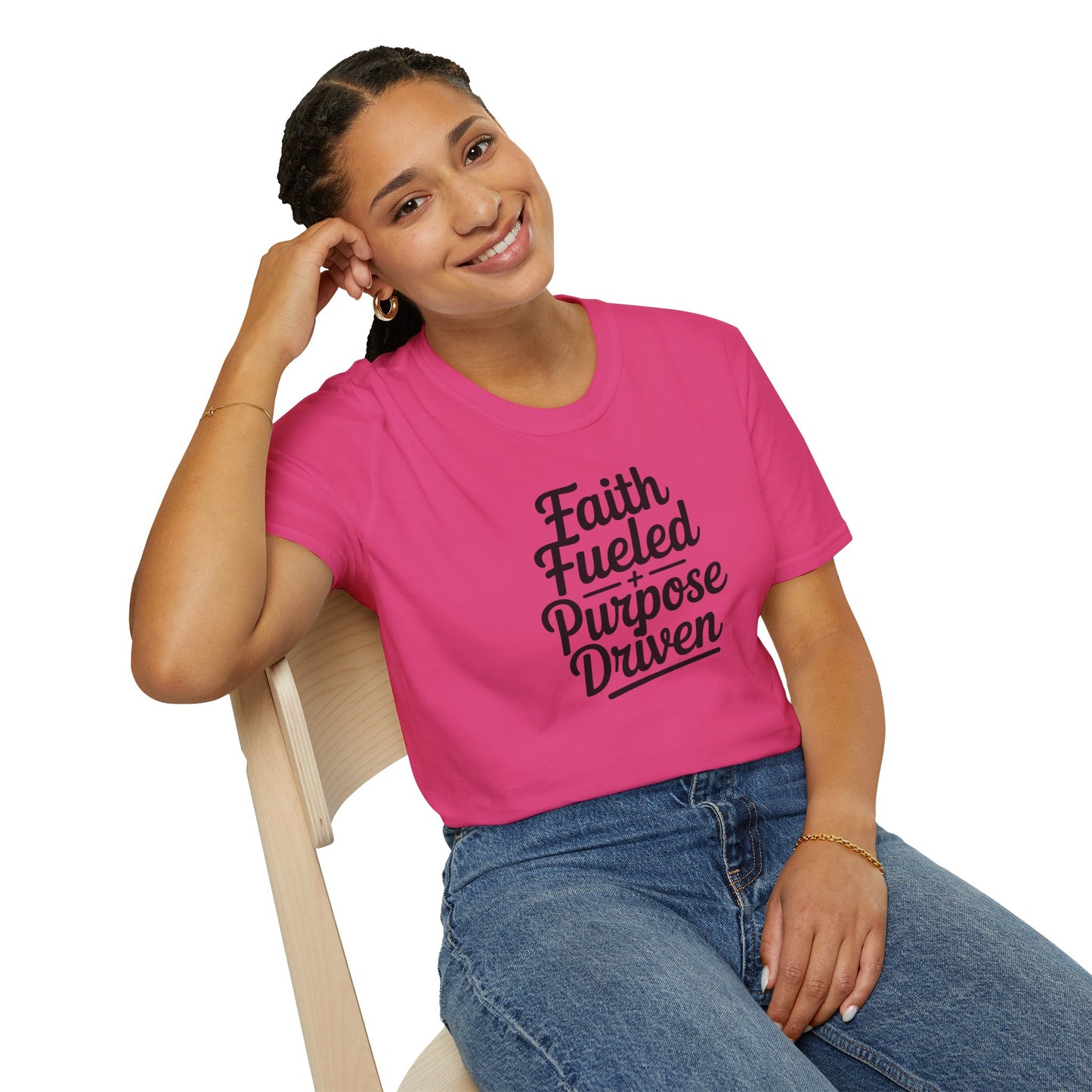 Faith Fueled Purpose Driven T-Shirt – Inspirational Christian Shirt, Motivational Faith Tee for Women & Men