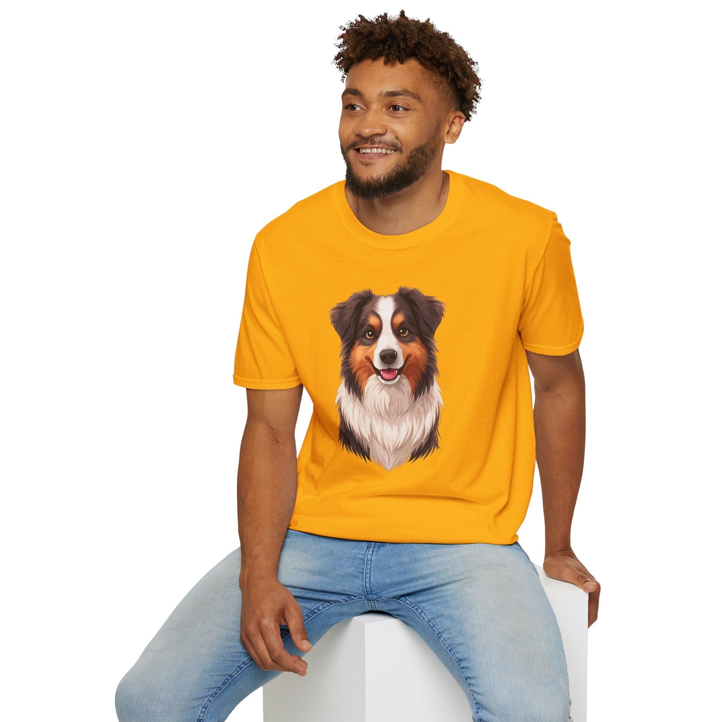 Australian Shepherd Dog Portrait Shirt – Aussie Dog Lover Gift, Cute Dog Mom Tee, Dog Dad Shirt, Pet Breed Apparel