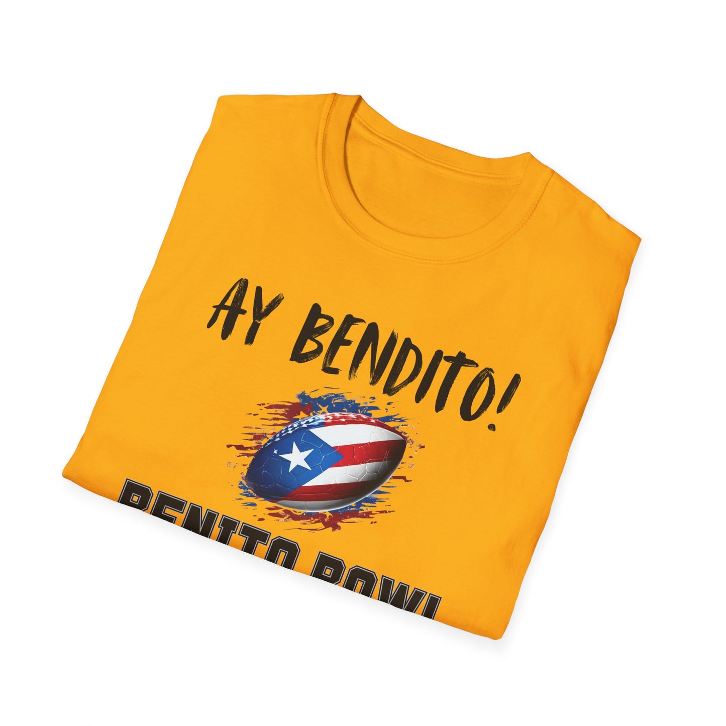 Ay Bendito! Benito Bowl T-Shirt, Halftime Benito Shirt, Football Fan Gift, Benito Tee, Puerto Rico Heritage Boriqua Pride Gift
