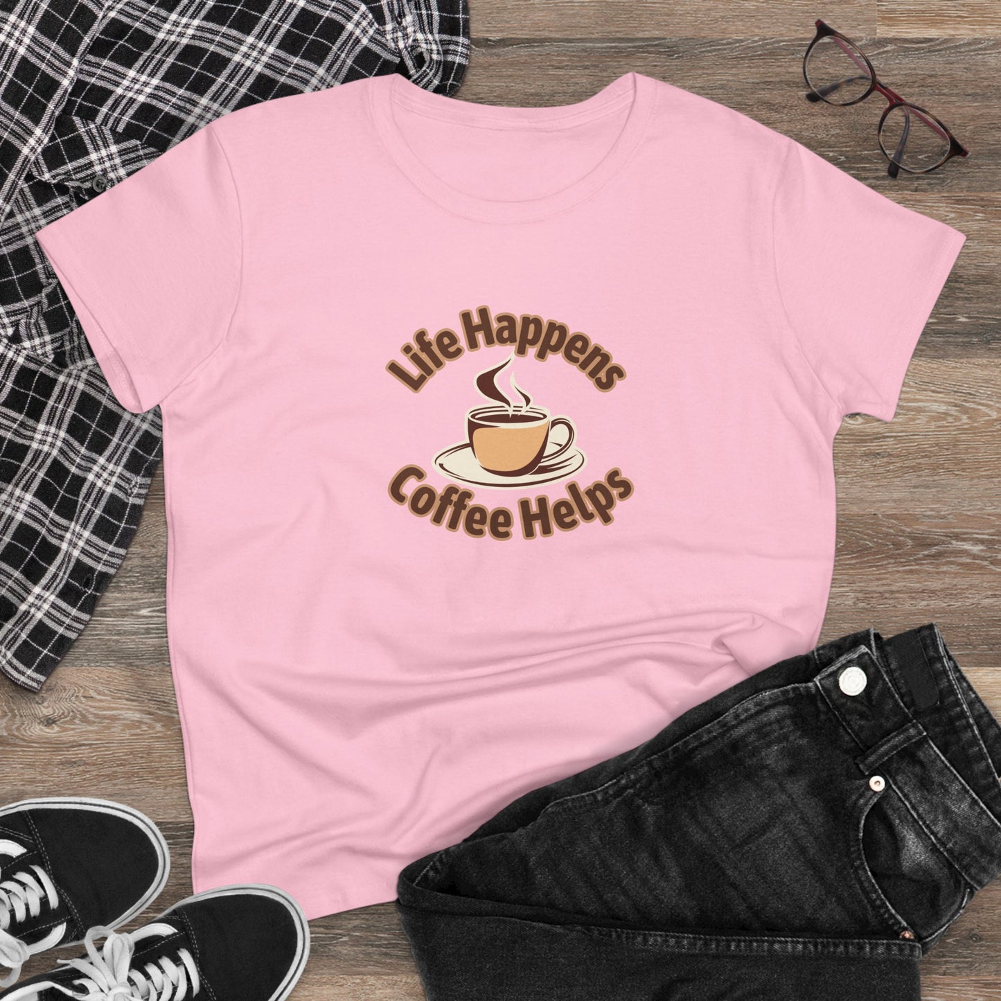 Life Happens Coffee Helps Shirt, Funny Coffee Shirt, Mother's Day Gift, Coffee Lover Gift, Mom Gift, Coffee Drinker Gift, Mother Gift
