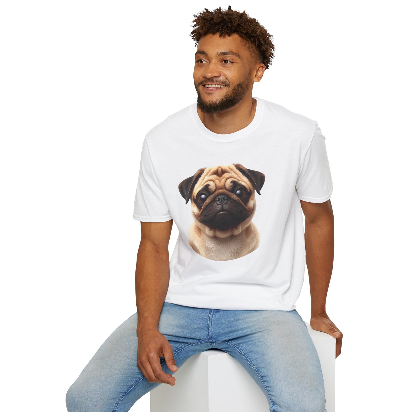 Pug Dog Portrait Shirt – Pug Dog Lover Gift, Cute Dog Mom Tee, Dog Dad Shirt, Pet Breed Apparel