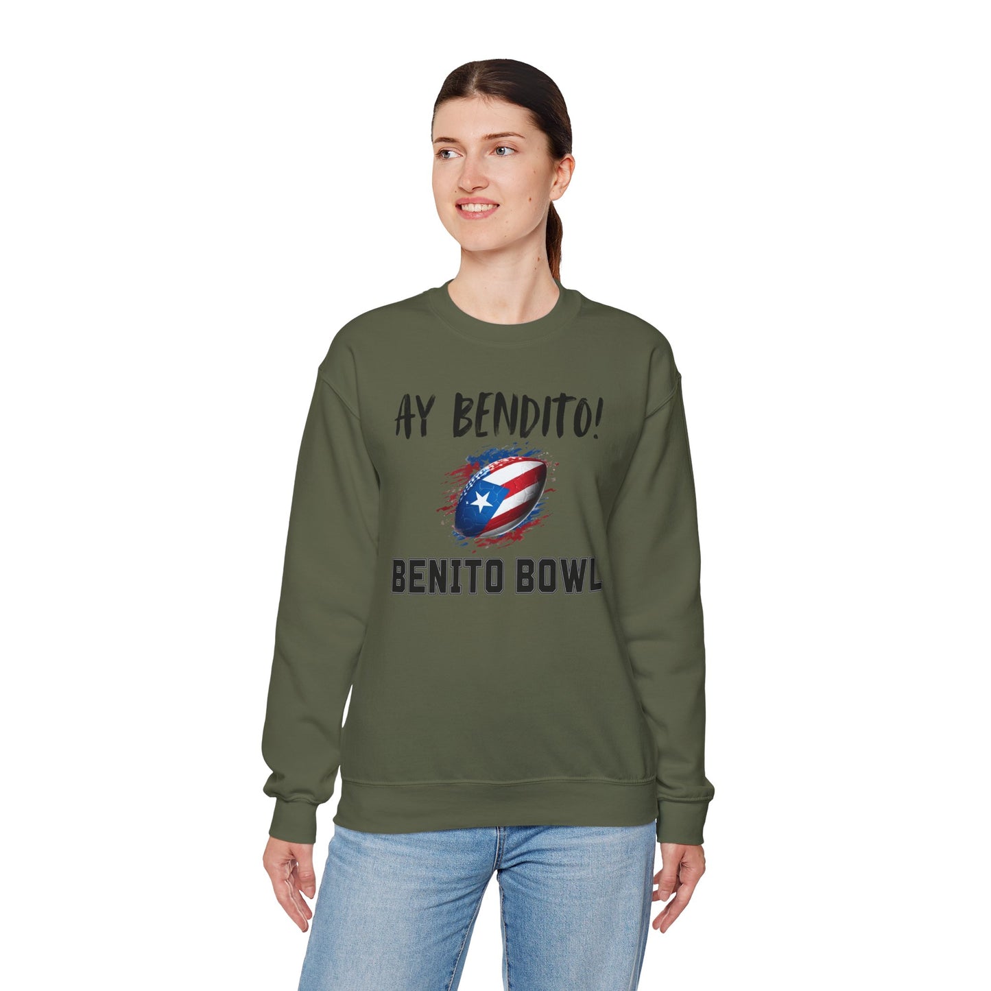 Ay Bendito! Benito Bowl Sweatshirt, Halftime Benito Shirt, Football Fan Gift, Benito Sweatshirt, Puerto Rico Heritage Boriqua Pride Gift