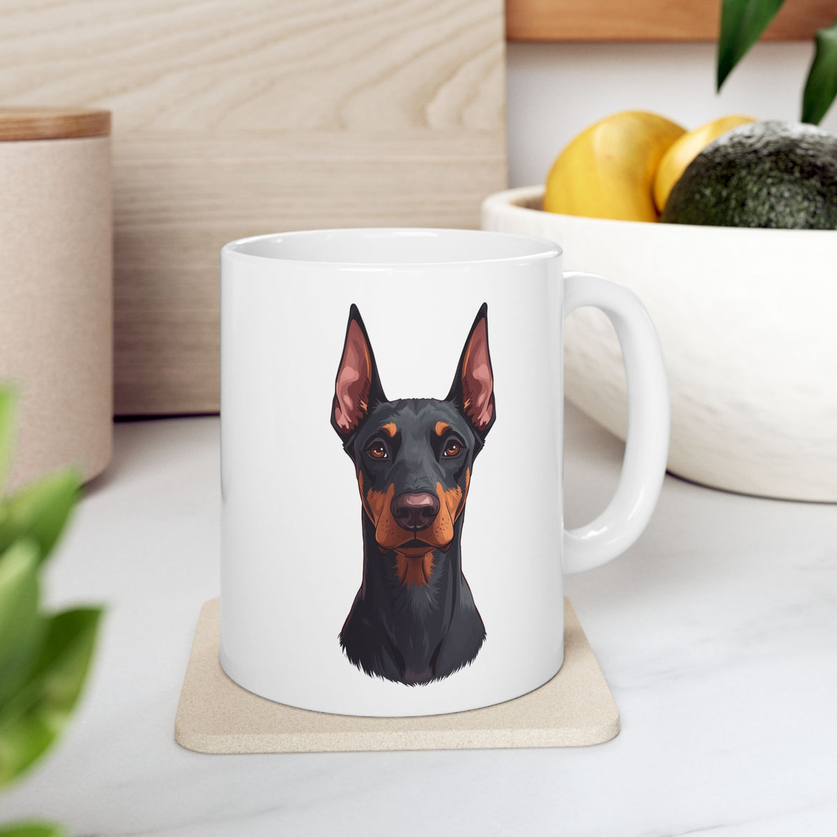 Doberman Mug, Doberman Pinscher Coffee Mug, Dog Lover Gift, Doberman Mom Dog Dad Mug, Pet Parent Cup 11oz or 15oz, Dog Lover Gift