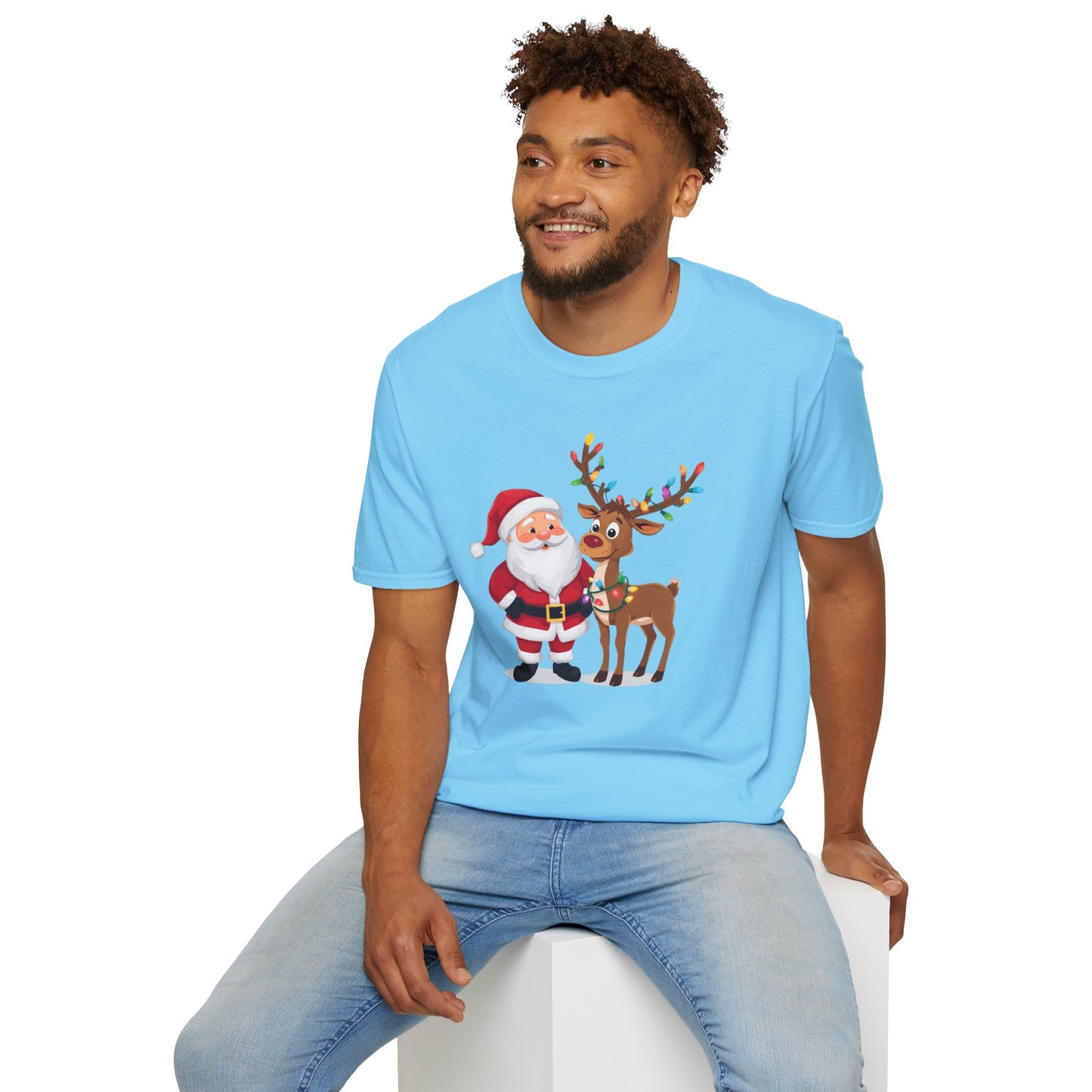 Santa and Rudolph Shirt, Family Christmas Shirts, Christmas T Shirt, Holiday Shirt, Cute Xmas Shirt for the family, Holiday Gift
