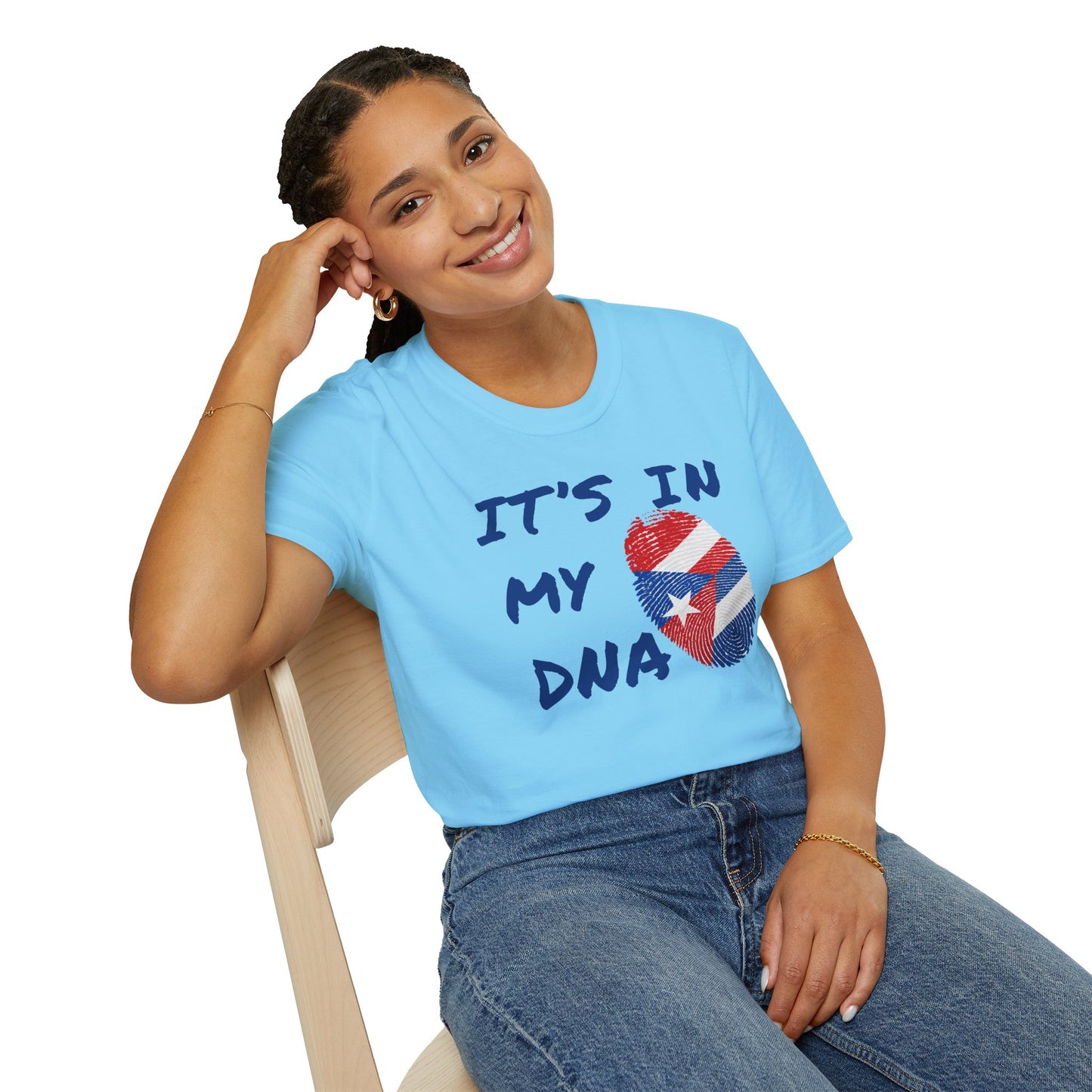It's In My DNA Cuba-Rican Pride T-Shirt, Graphic Tee for Hispanic Heritage, Cuban - Puerto Rican Heritage, Cuba - Boriqua Pride Tee Gift