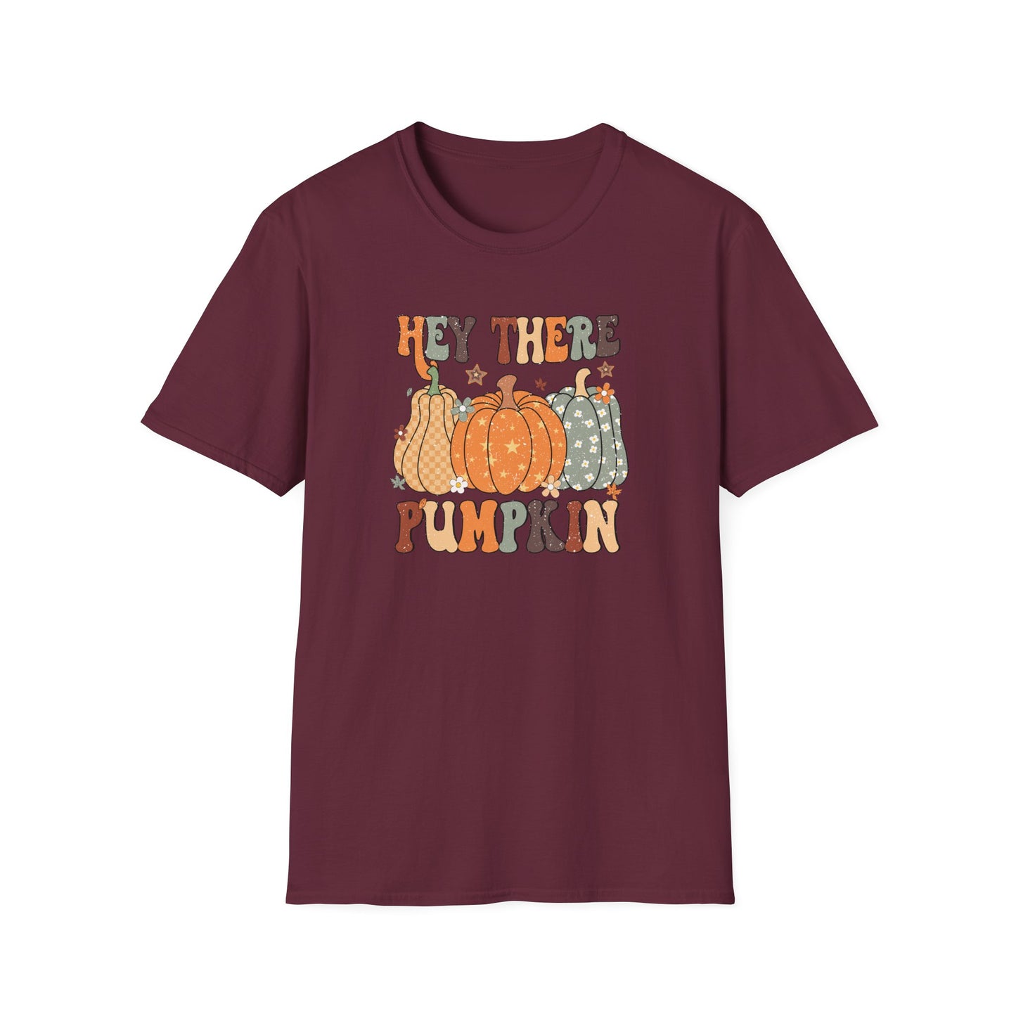 Hey There Pumpkin Fall T-Shirt - Cute Women's Autumn Tee, Thanksgiving Shirt, Pumpkin Thanksgiving Tee, Cozy Fall Tee for Her, Friendsgiving