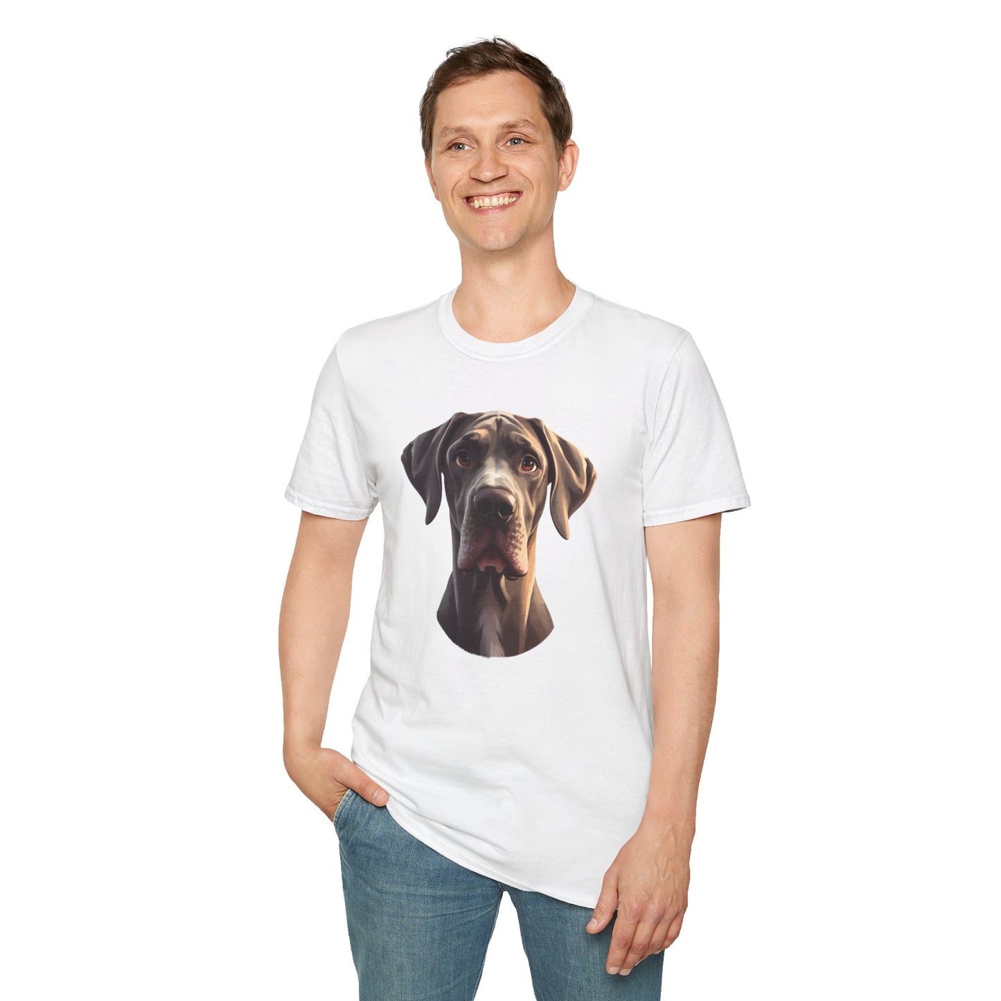 Great Dane Dog Portrait Shirt – Great Dane Dog Lover Gift, Cute Dog Mom Tee, Dog Dad Shirt, Pet Breed Apparel