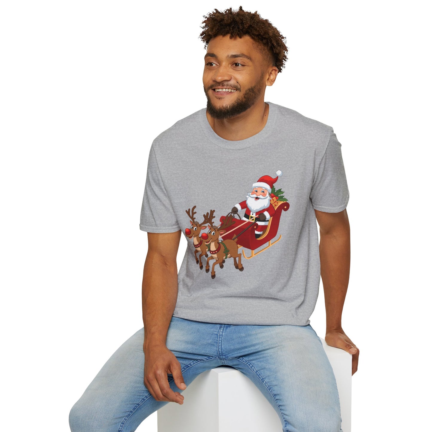 Santa flying Sleigh Shirt, Family Christmas Shirts, Christmas T Shirt, Holiday Shirt, Cute Xmas Shirt for the family, Holiday Gift