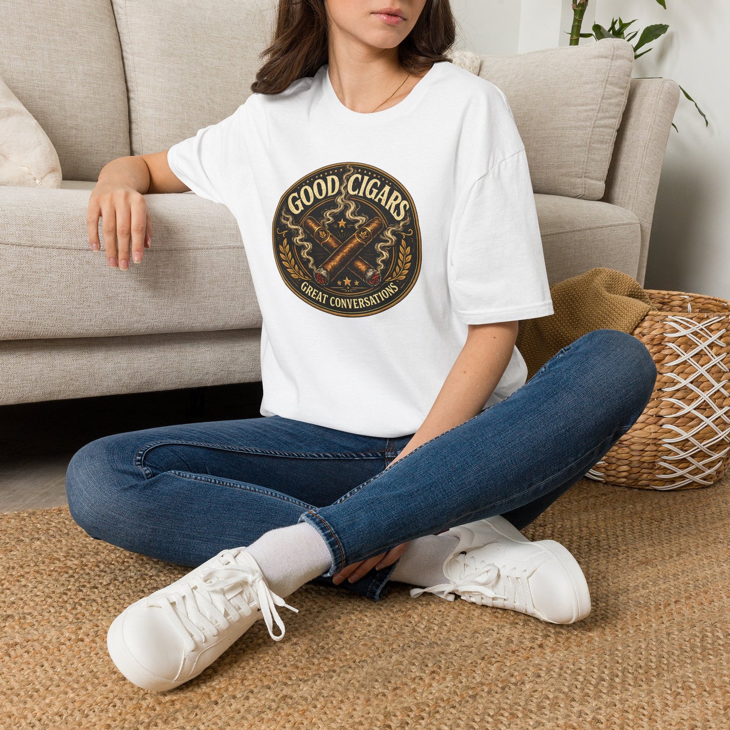 Good Cigars Great Conversations T-Shirt – Cigar Aficionado Graphic Tee