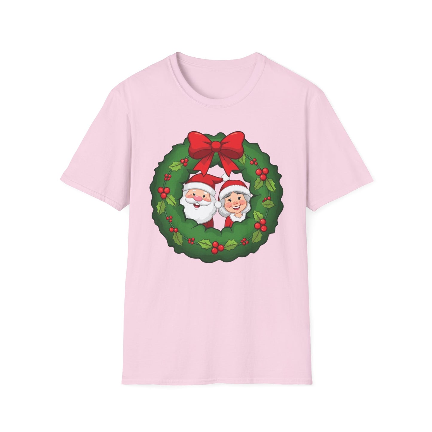 Santa and Mrs. Claus in a Wreath Shirt, Family Christmas Shirts, Christmas T Shirt, Holiday Shirt, Cute Xmas Shirt for the family, Holiday Gift
