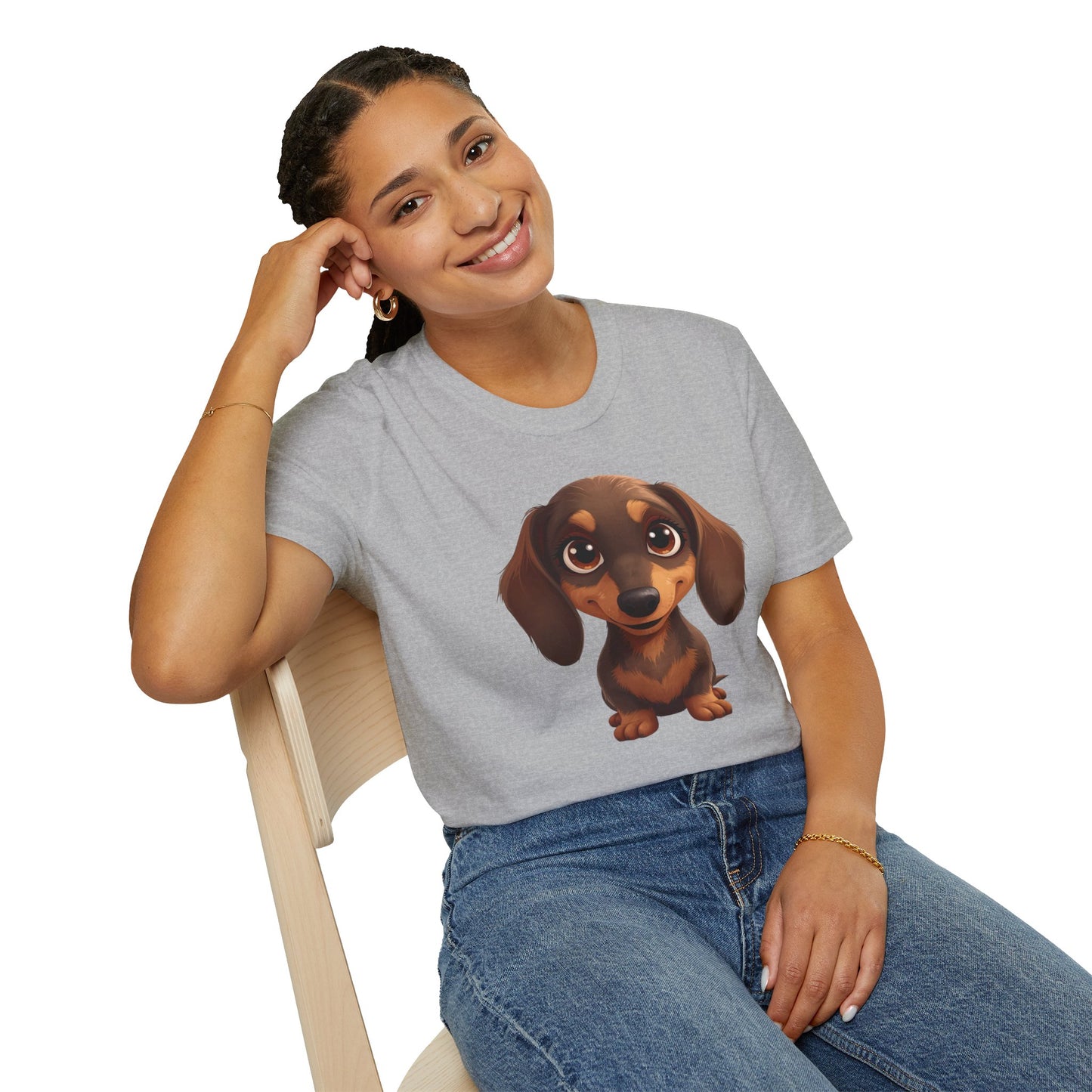 Dachshund Dog Portrait Shirt – Wiener Dog Lover Gift, Cute Dog Mom Tee, Dog Dad Shirt, Pet Breed Apparel